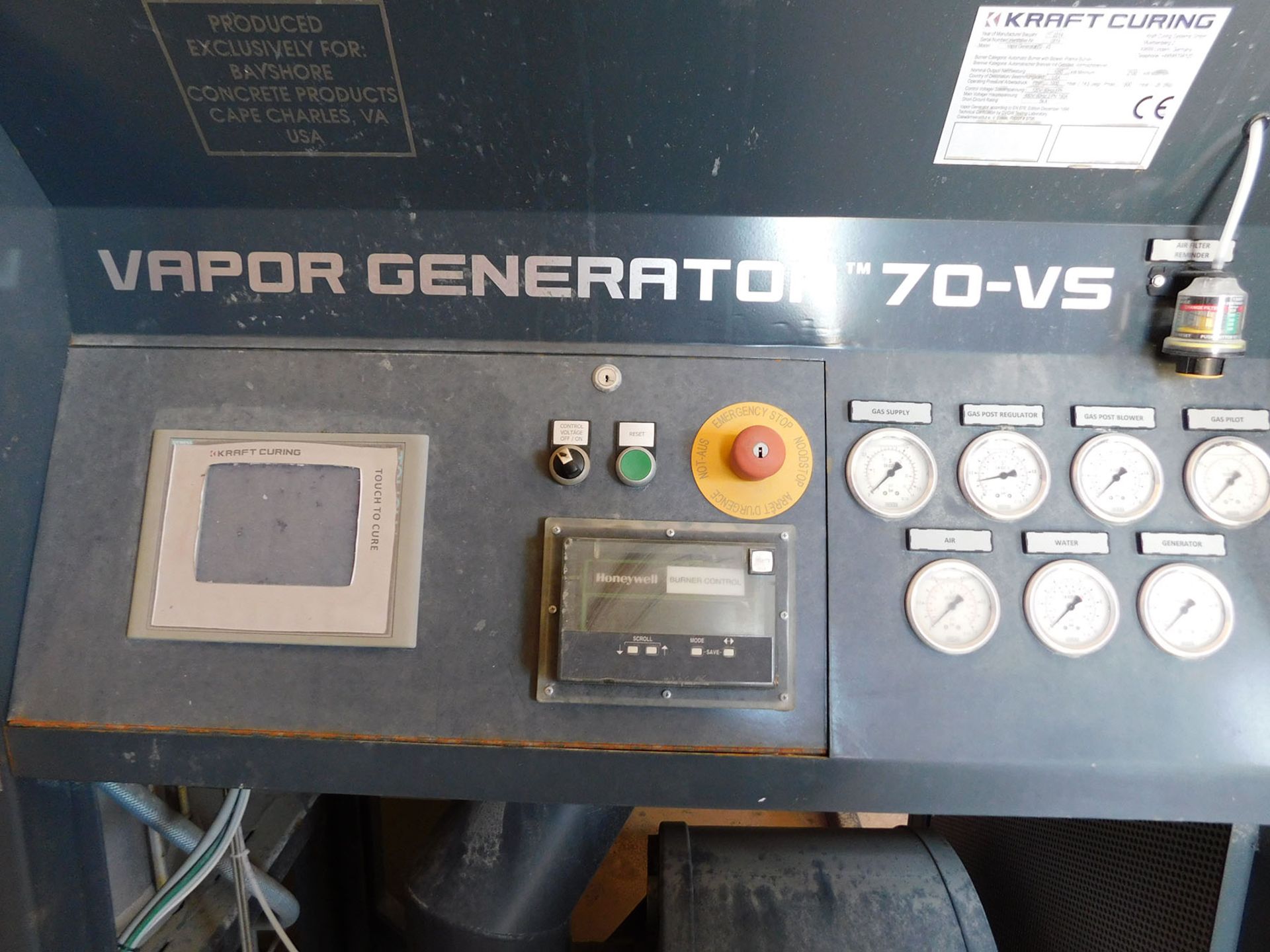 2014 KRAFT CURING VAPOR GENERATOR; MODEL 70VS, S/N 0819 - Image 3 of 3