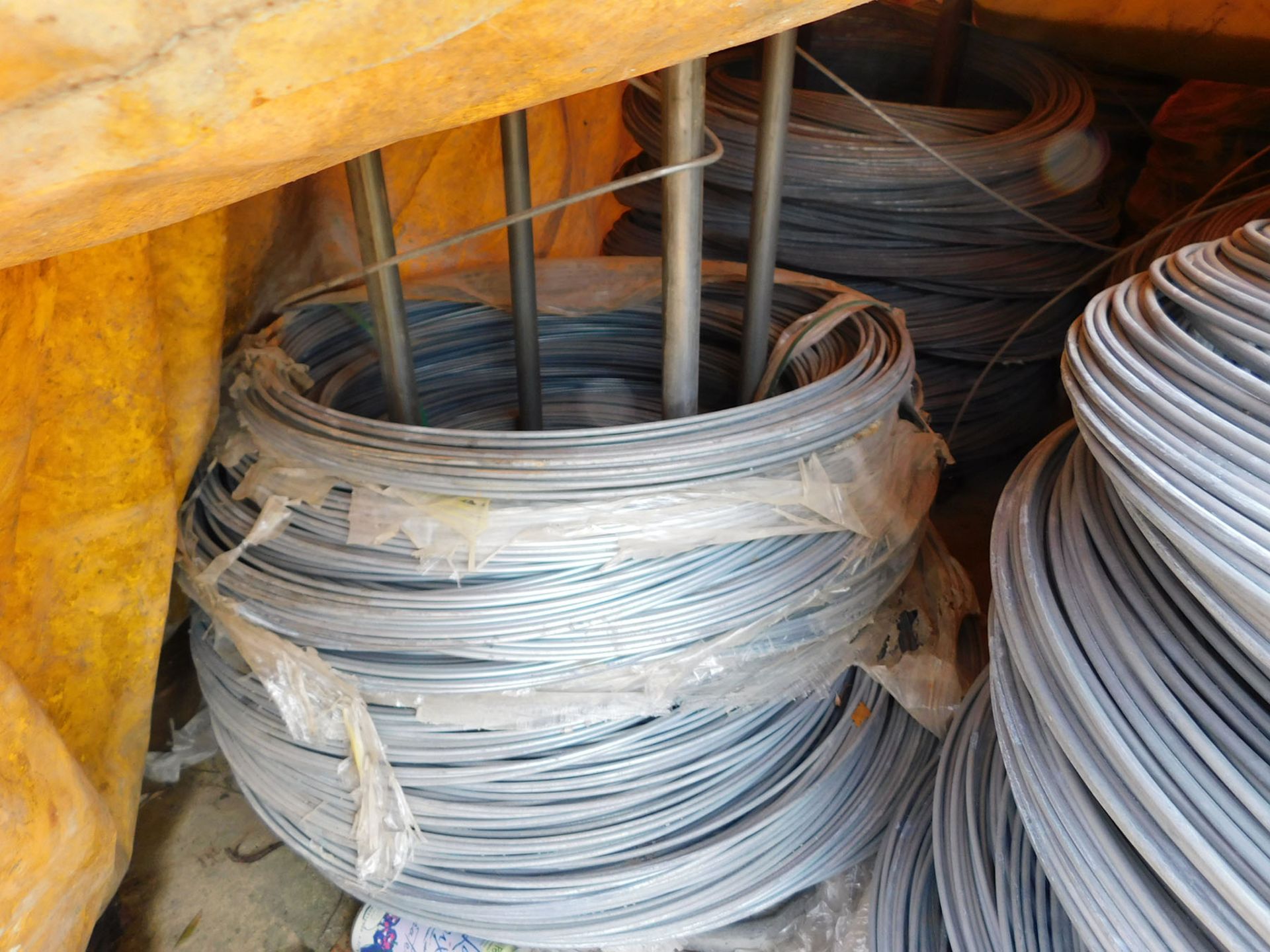 LOT OF MISC. GAUGED GALVANIZED WIRE & RACKS - Image 2 of 2