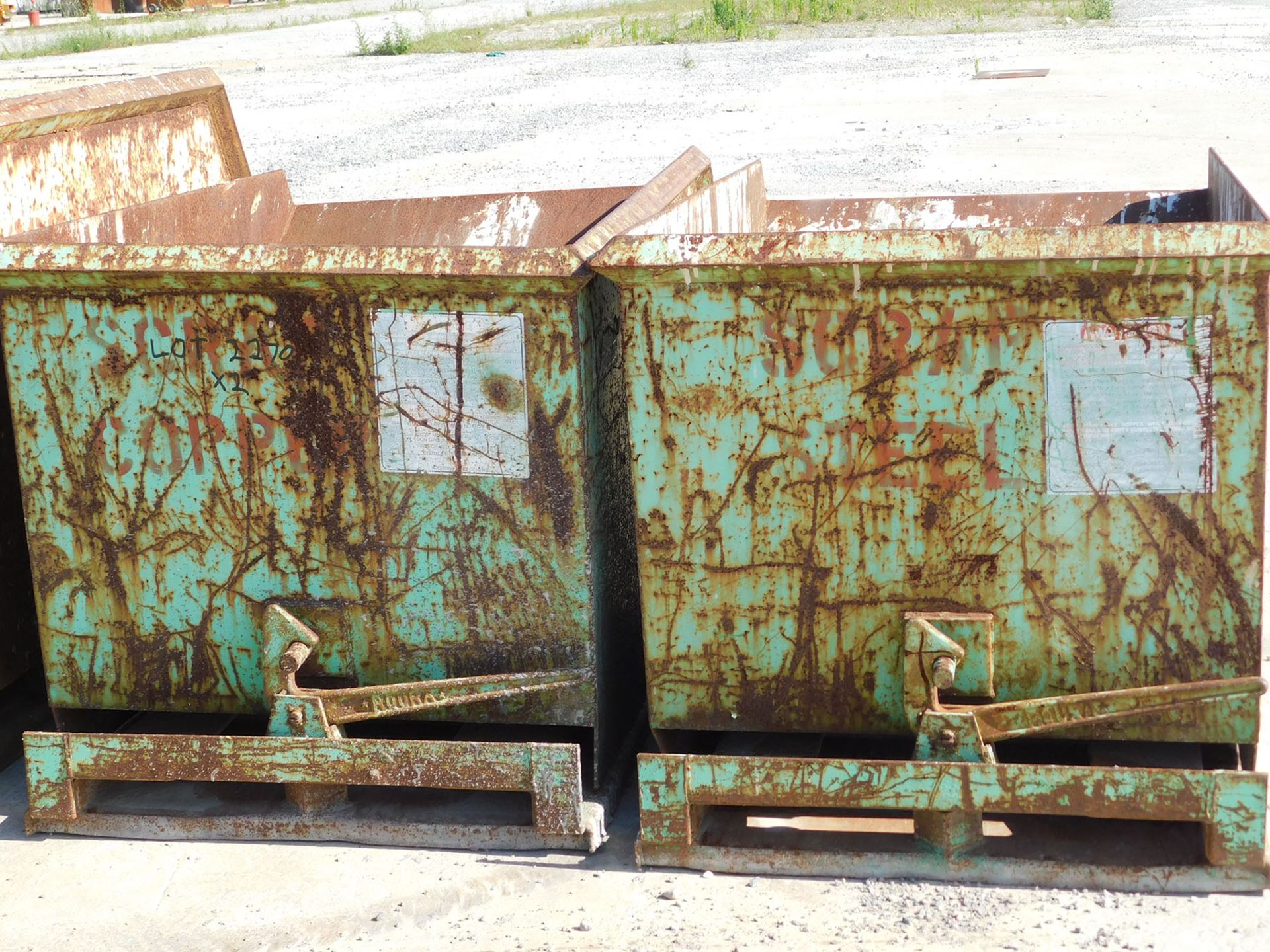 (2) DUMP HOPPERS