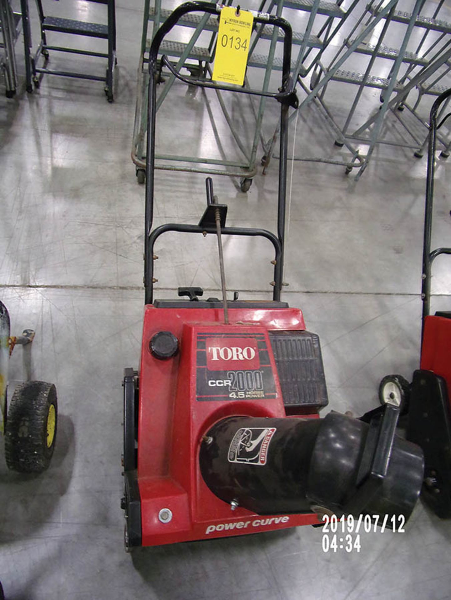 TORO POWER CURVE SNOW BLOWER; CCR2000, 4.5 HP