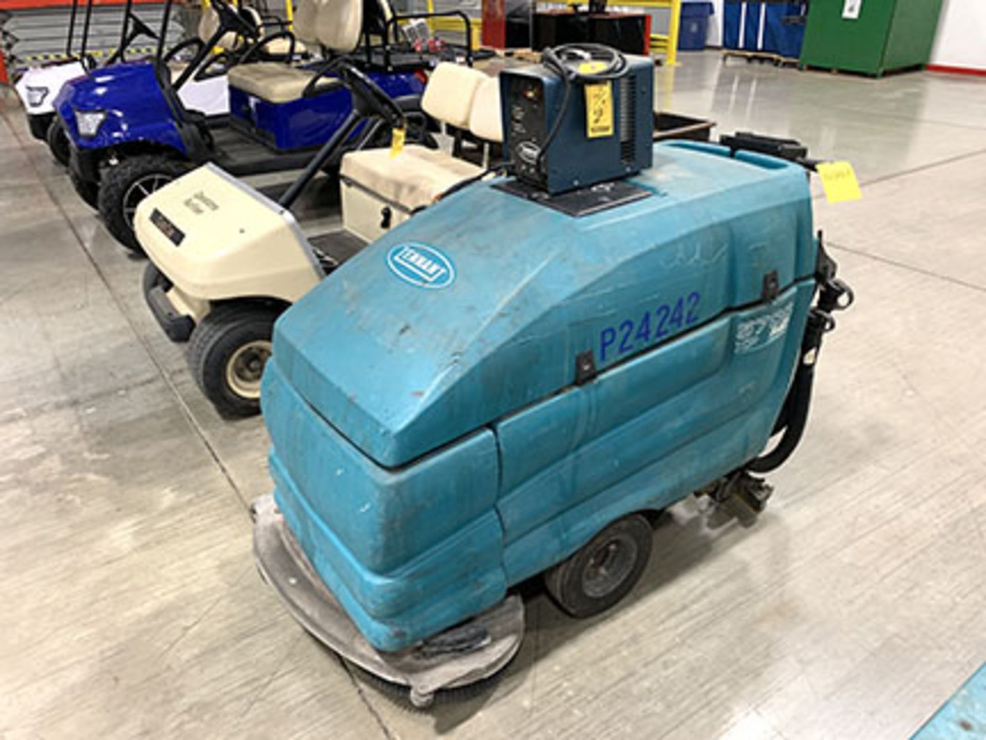 TENNANT FLOOR SWEEPER WITH CHARGER, S/N 3560