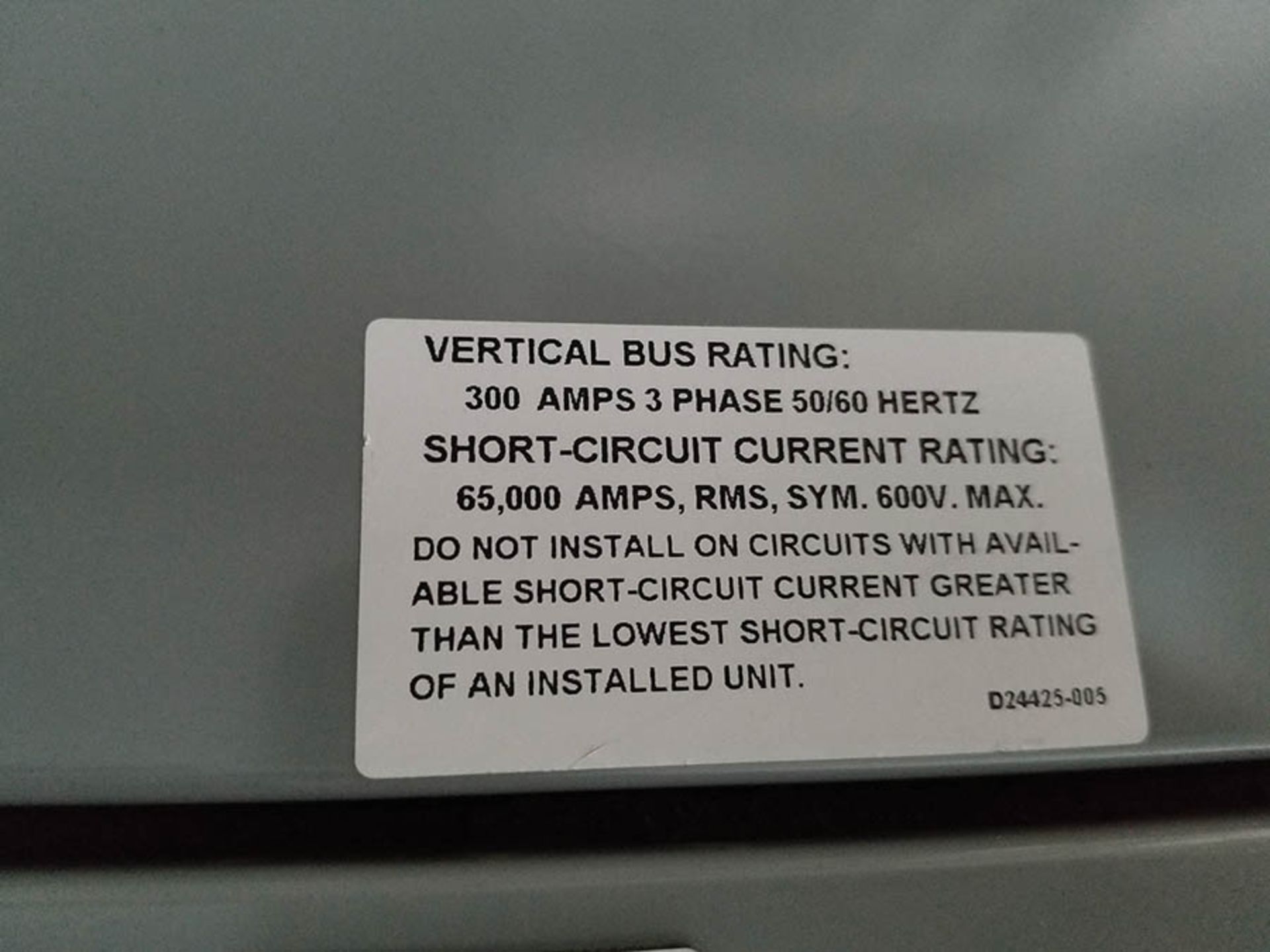 PDC-21 CONTENTS / SIEMENS 8 COLUMN, 6 BUCKET MCC UNIT, 800 HOR. BUS RATING, 300 VERT. BUS RATING, - Image 15 of 32