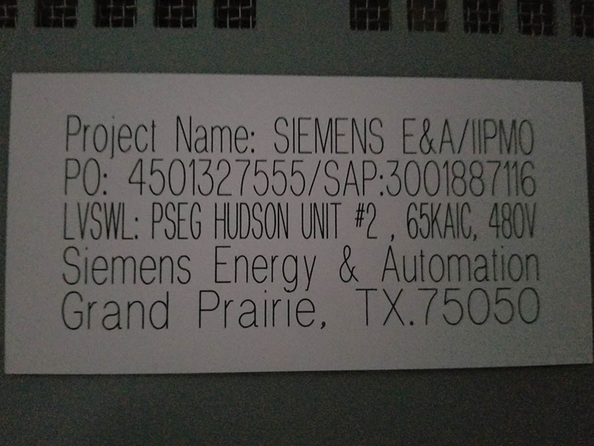 PDC-21 CONTENTS / SIEMENS 8 COLUMN, 6 BUCKET MCC UNIT, 800 HOR. BUS RATING, 300 VERT. BUS RATING, - Image 29 of 32