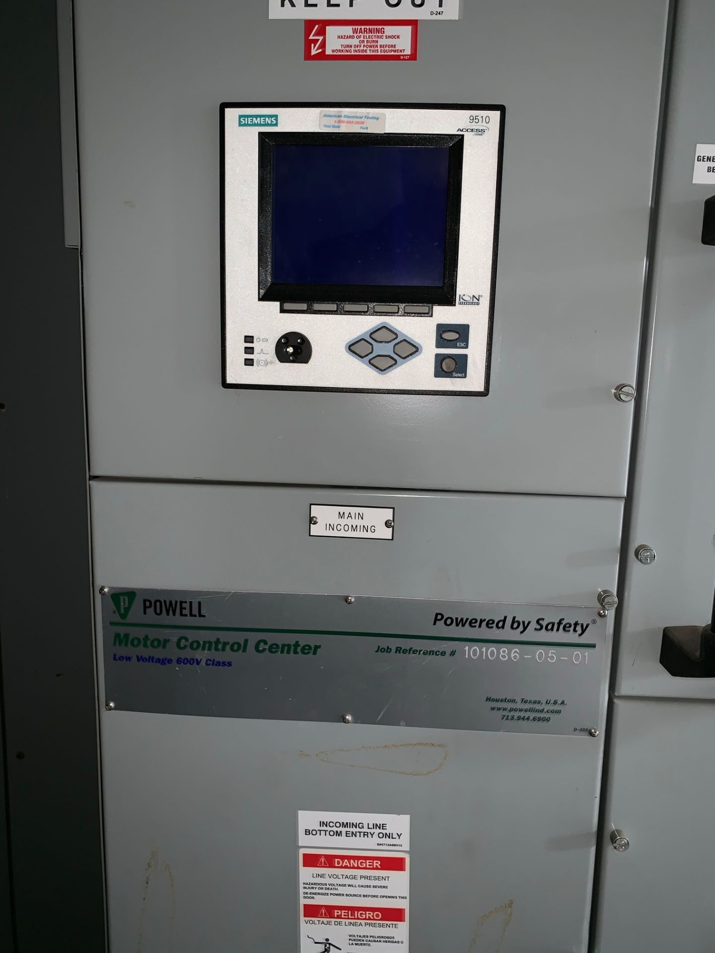 CONTENTS OF: PDC-3/ 2008 POWELL 19' X 35' MODULAR POWER CONTROL ROOM INTEGRATED EQUIPMENT - Image 5 of 14