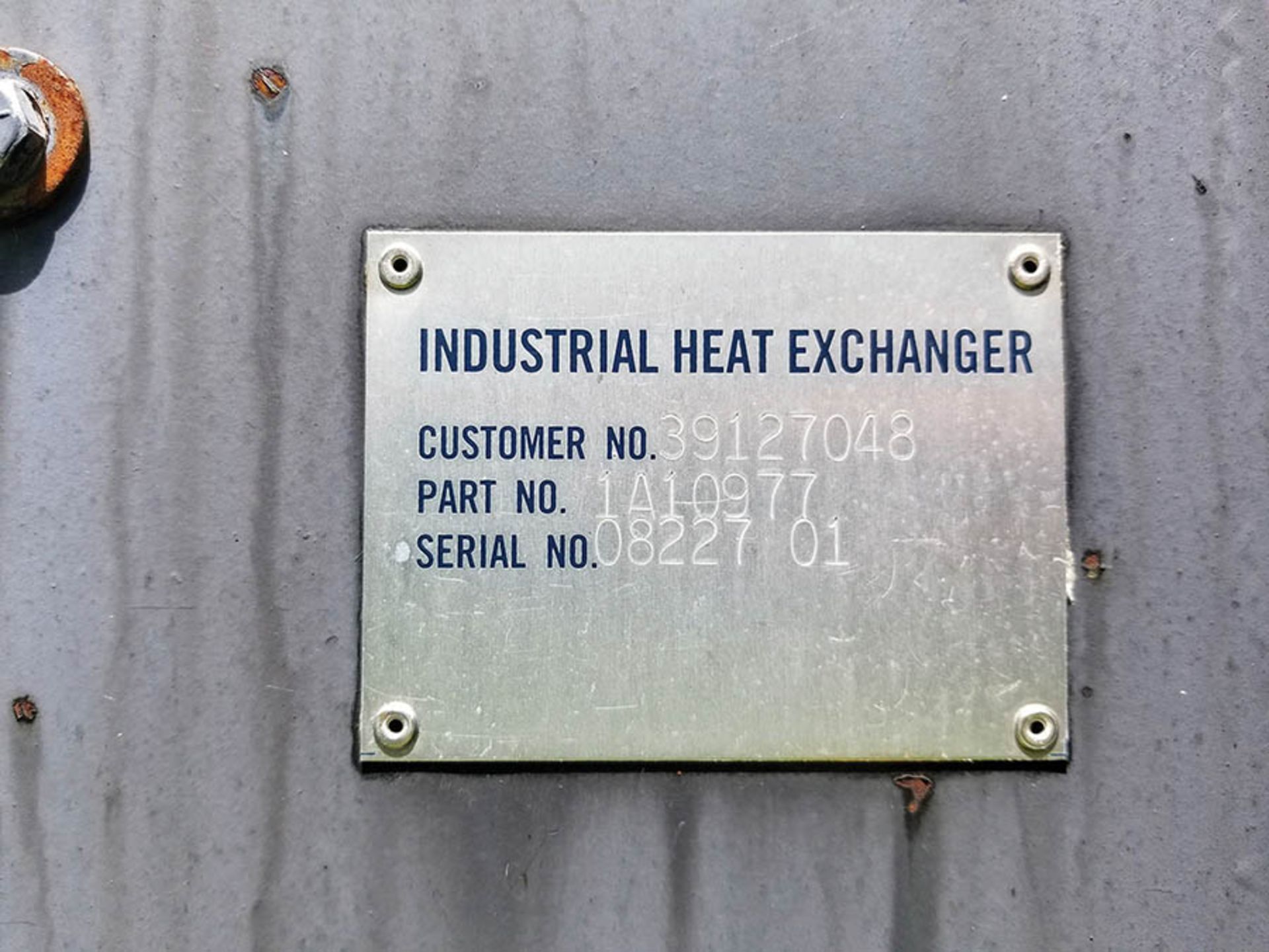 INDUSTRIAL HEAT EXCHANGER, 20-HP, S/N 08227 01 - Image 4 of 5