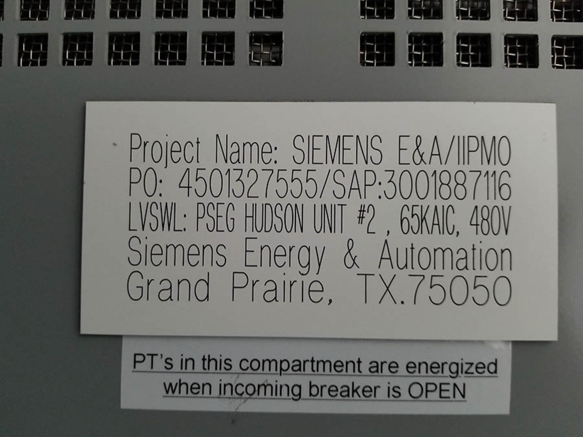 PDC-22 CONTENTS / SIEMENS 8 COLUMN, 6 BUCKET MCC UNIT, 800 HOR. BUS RATING, 300 VERT. BUS RATING, - Image 12 of 33