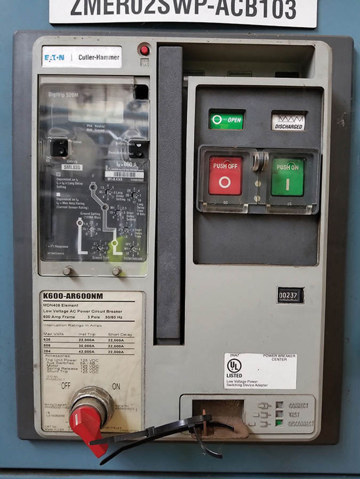 ITE CIRCUIT BREAKER COMPANY POWER STATION - 440V & 220V TRANSFORMERS, 220V MCC BUS STATION, 6-PANEL, - Image 6 of 11