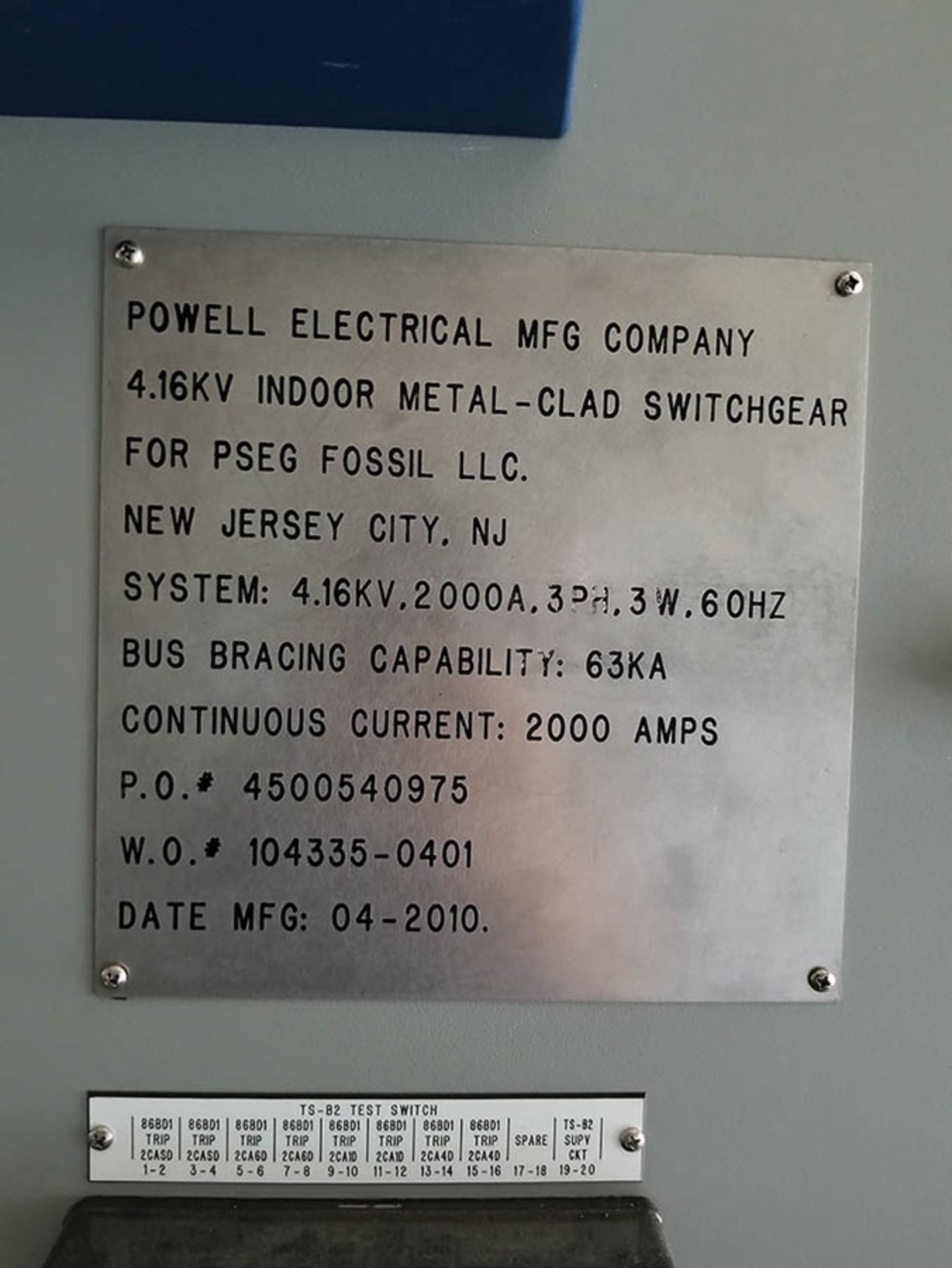 PDC- (2) POWELL METAL CLAD SWITCH GEAR UNITS ,6 COLUMN 3 BUCKET, 2000A MAIN BUS., M-4272 - Image 18 of 24