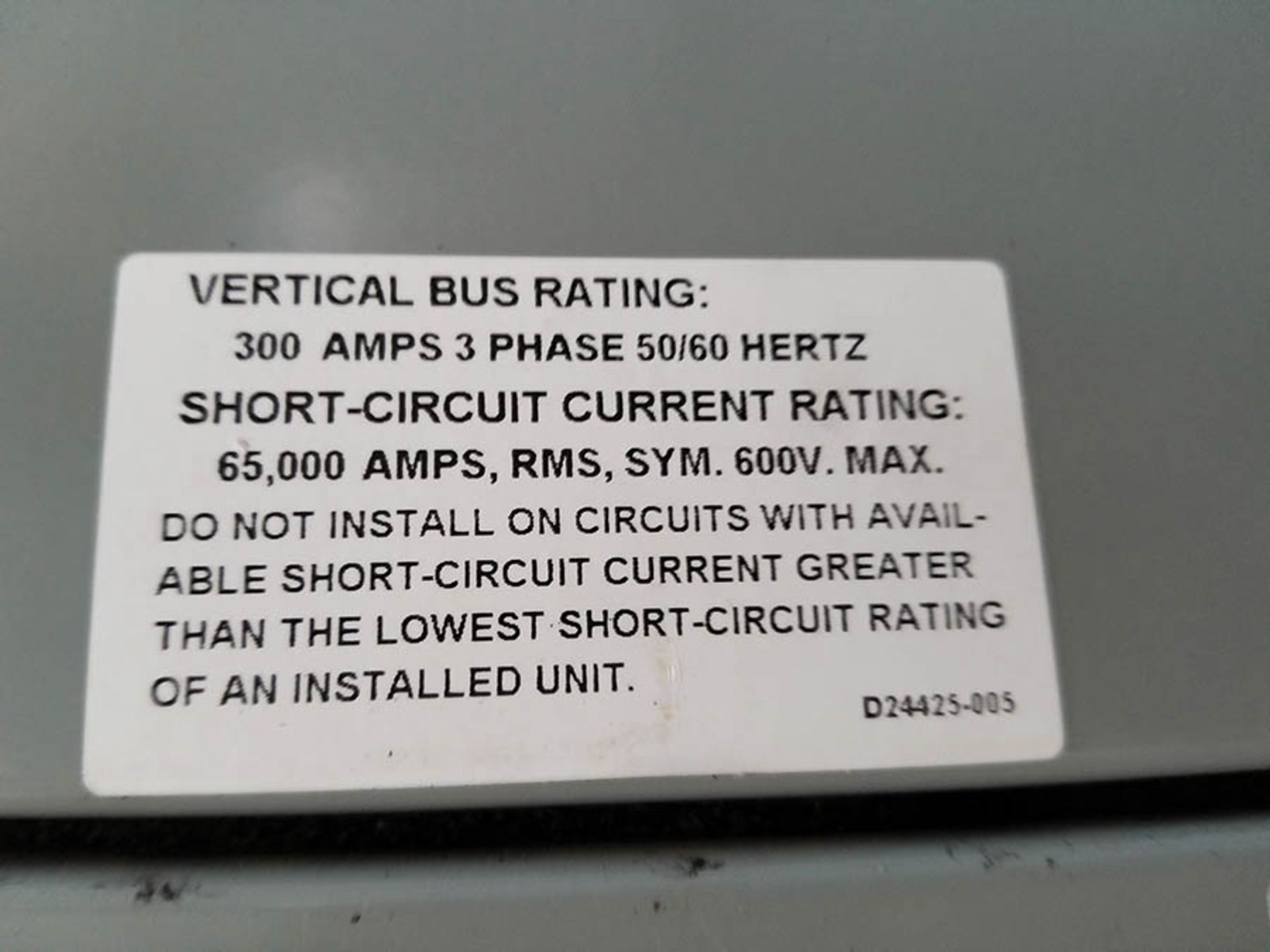 PDC-20 CONTENTS / SIEMENS 8 COLUMN, 6 BUCKET MCC UNIT, 800 HOR. BUS RATING, 300 VERT. BUS RATING, - Image 10 of 32