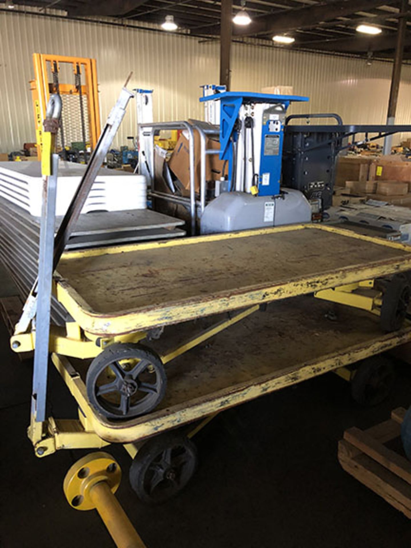 (2) QUAD STEER TRACKER PULL CARTS; 3' X 6' PLATFORM, SOLID TIRES, AND REAR PIN HITCH - Image 2 of 2