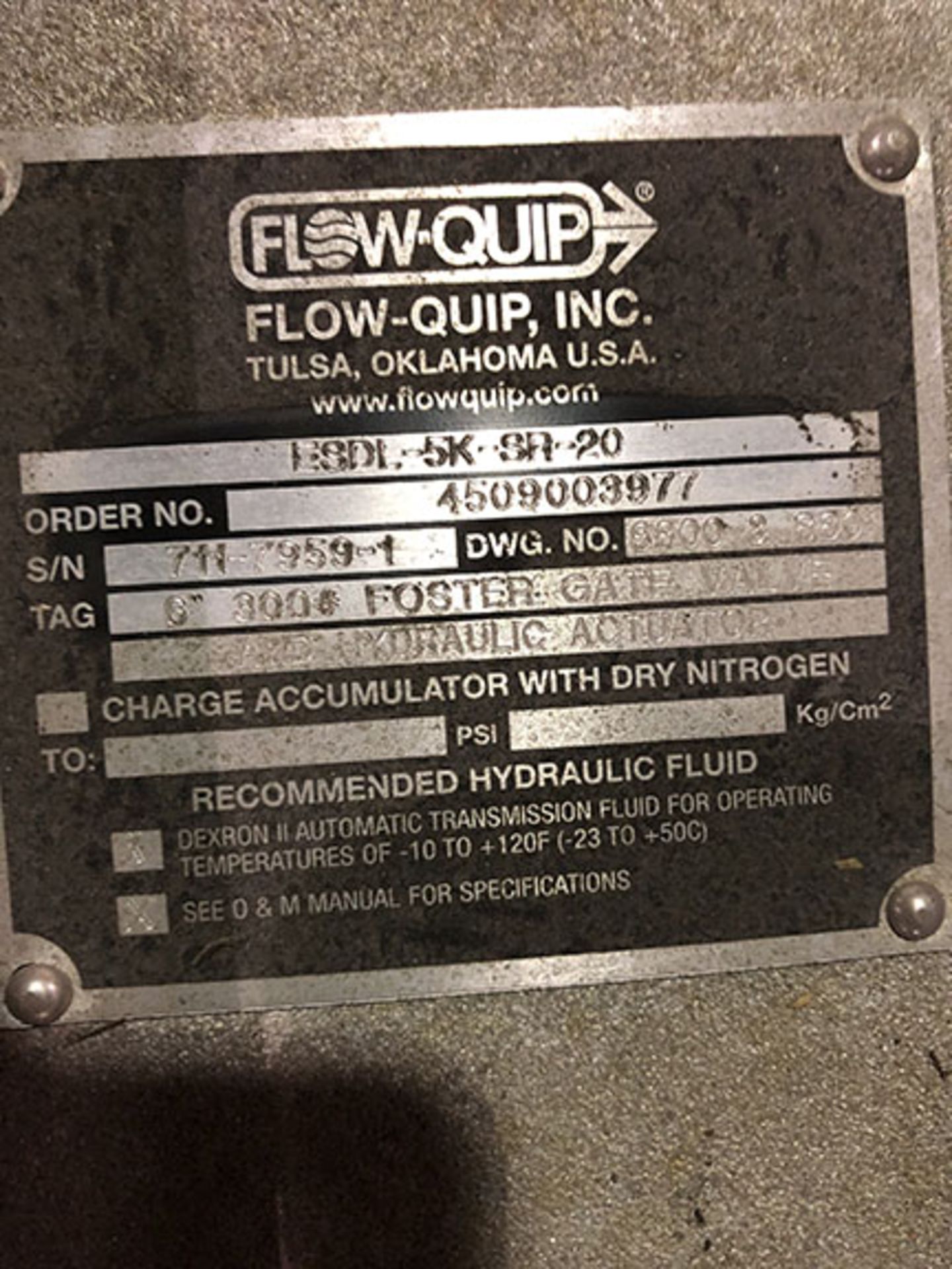 FLOW-QUIP ELECTRICAL BOX; S/N 711-795-91, MODEL 8DL-5K-82-20 - Image 2 of 2