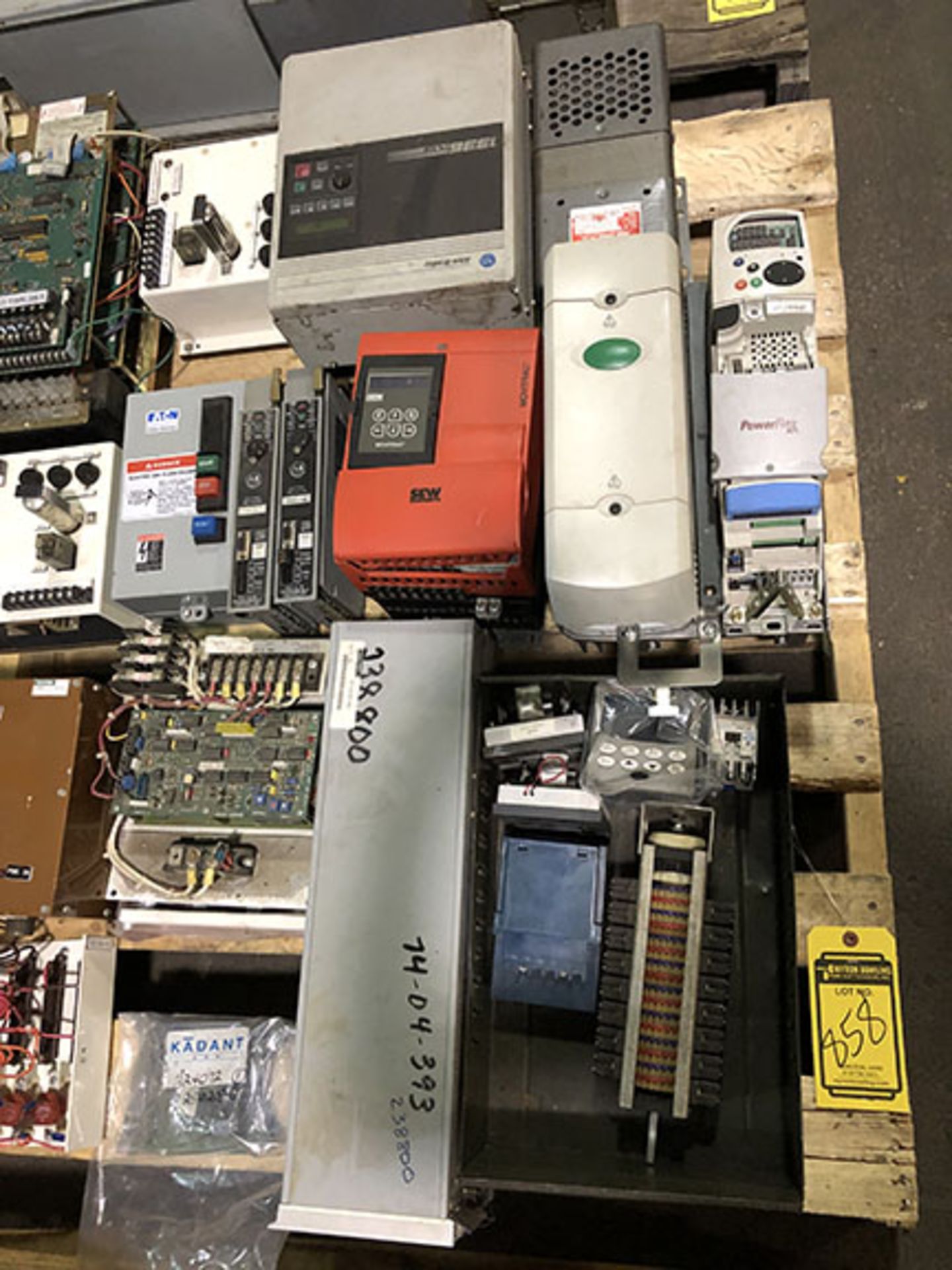 SKID OF ASSORTED CONTROL PANELS & ELECTRICAL BOXES