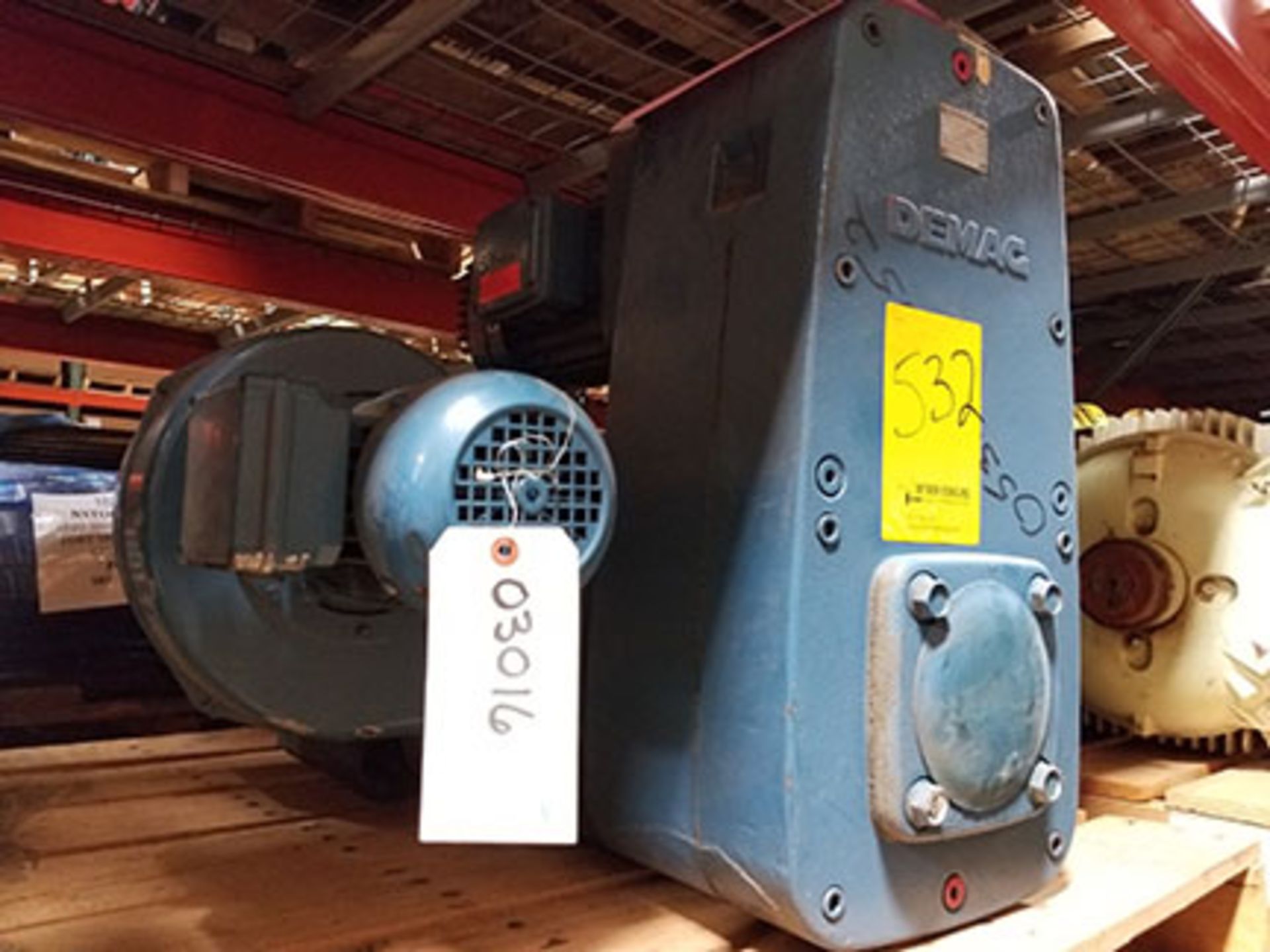 DEMAG 60HP, 1,170 RPM, 180-B-6, 230/460V GEARMOTOR WITH BLOWER - Image 2 of 3