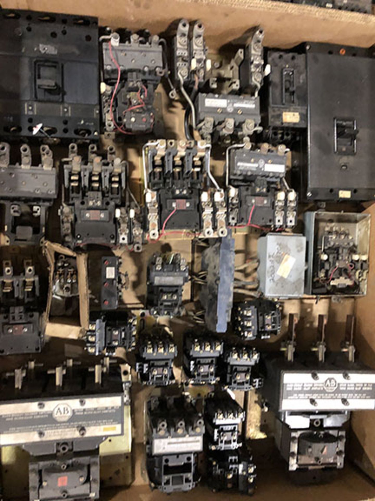 (2) SKIDS OF ASSORTED SWITCHES, BREAKERS, AND AMPS