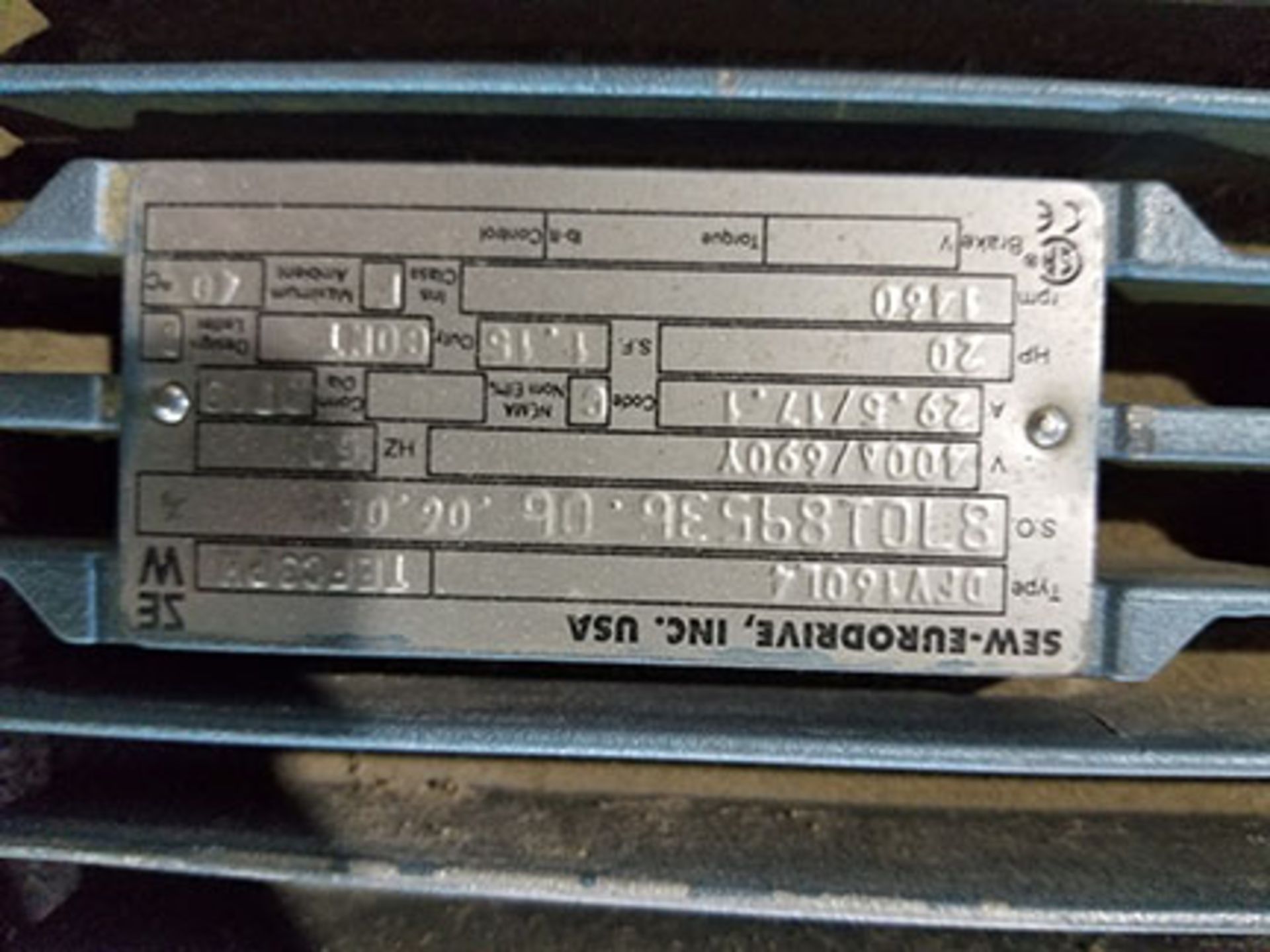 PALLET OF (10) ELECTRIC MOTORS – ¾ HP TO 20 HP –SEW-EURODRIVE VERTICAL MOTOR, RELIANCE - Image 9 of 12