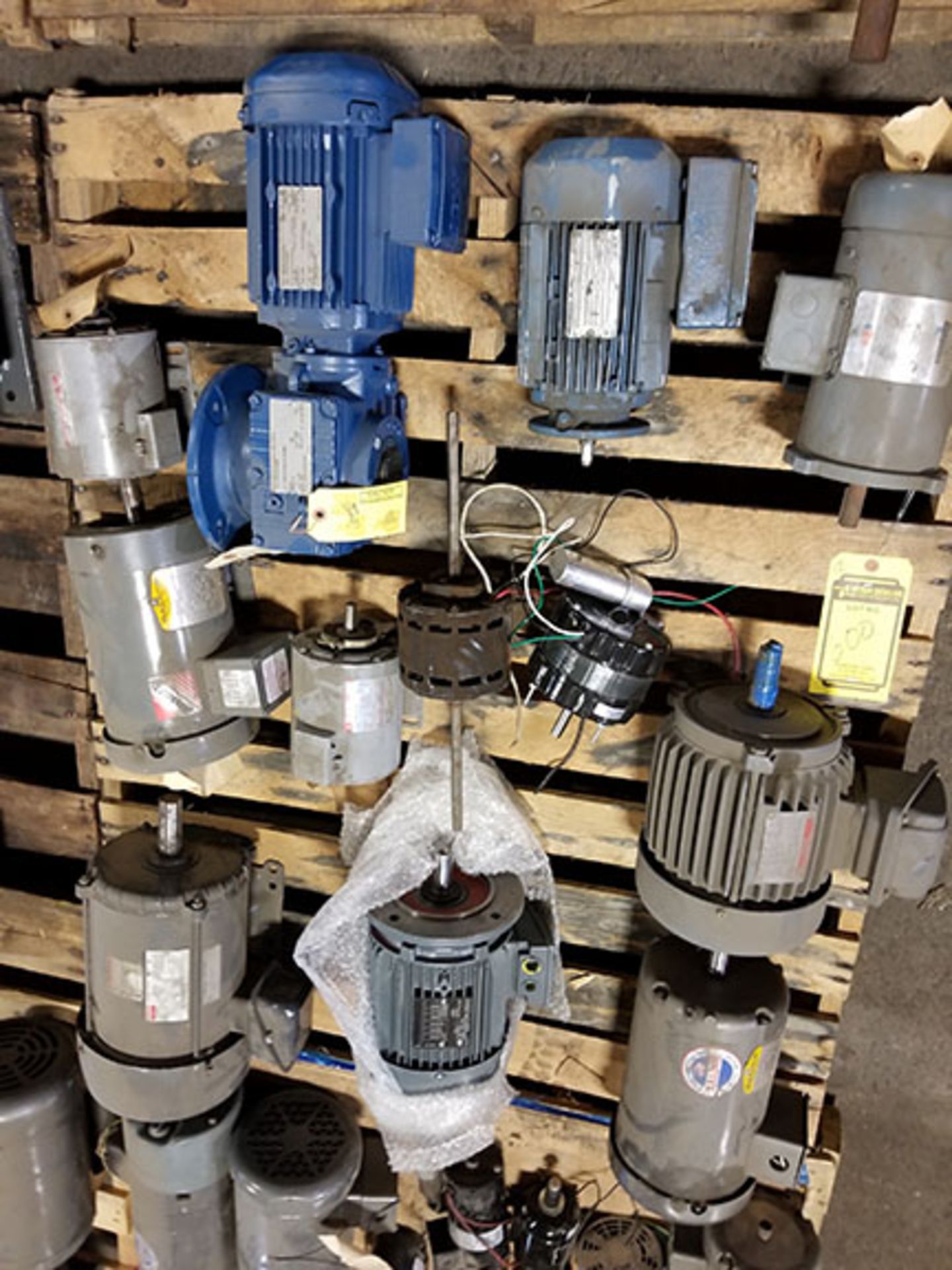 PALLET OF (12) ELECTRIC MOTORS; 1.5 HP TO 5HP, 3 PHASE, SINGLE PHASE, CONTINUOUS & AC MOTORS, - Image 2 of 13