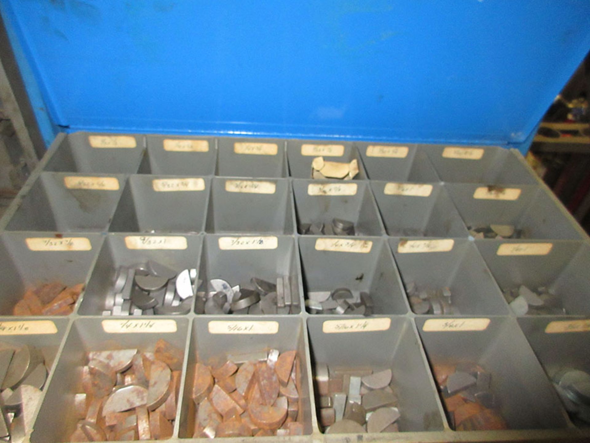 PARTS BINS WITH CONTENT; SNAP RINGS, FITTINGS, AND COTTER PINS - Image 2 of 4