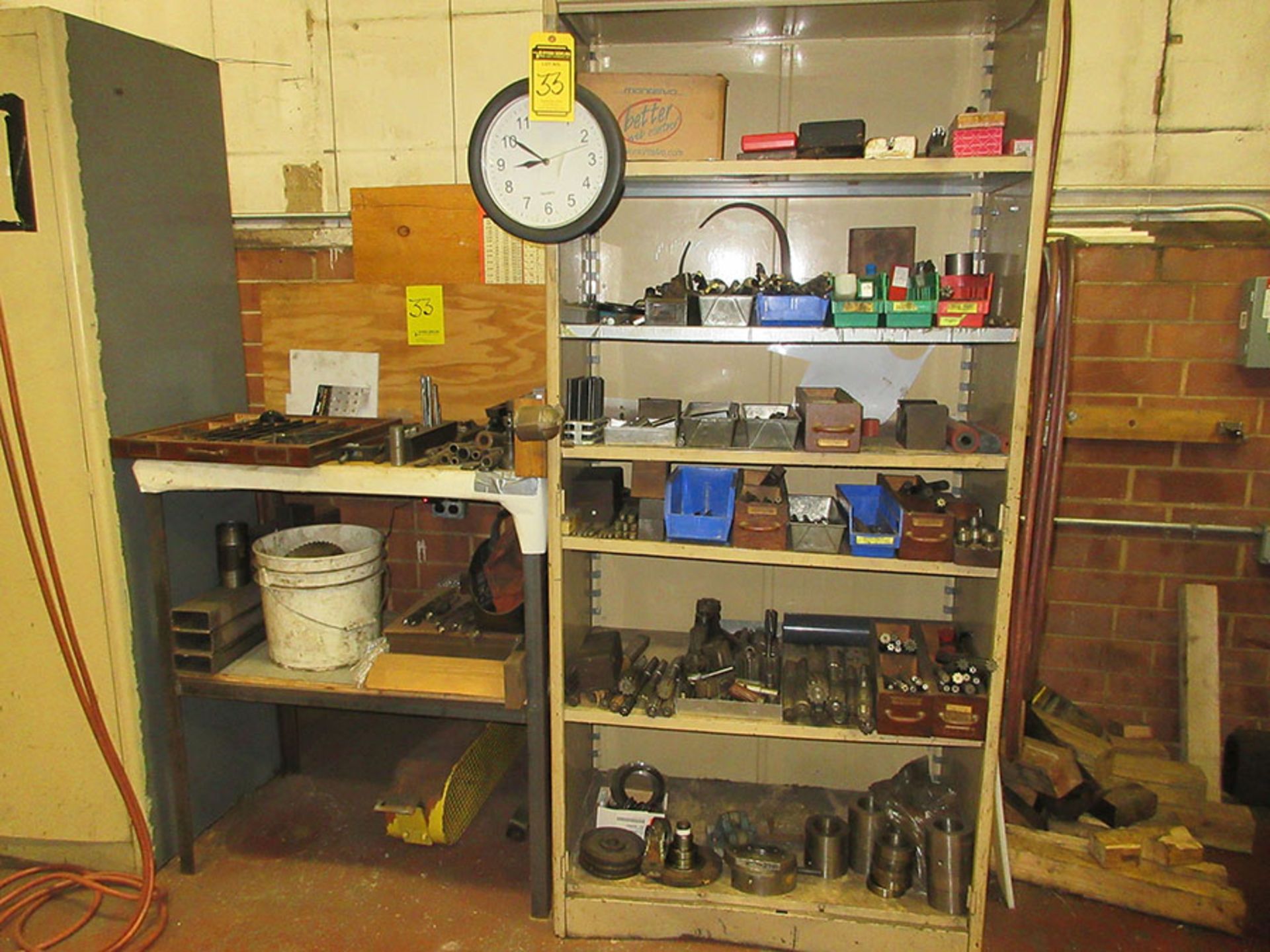(2) SHELF UNITS WITH CONTENT; DRILL BITS, END MILLS, AND REAMERS