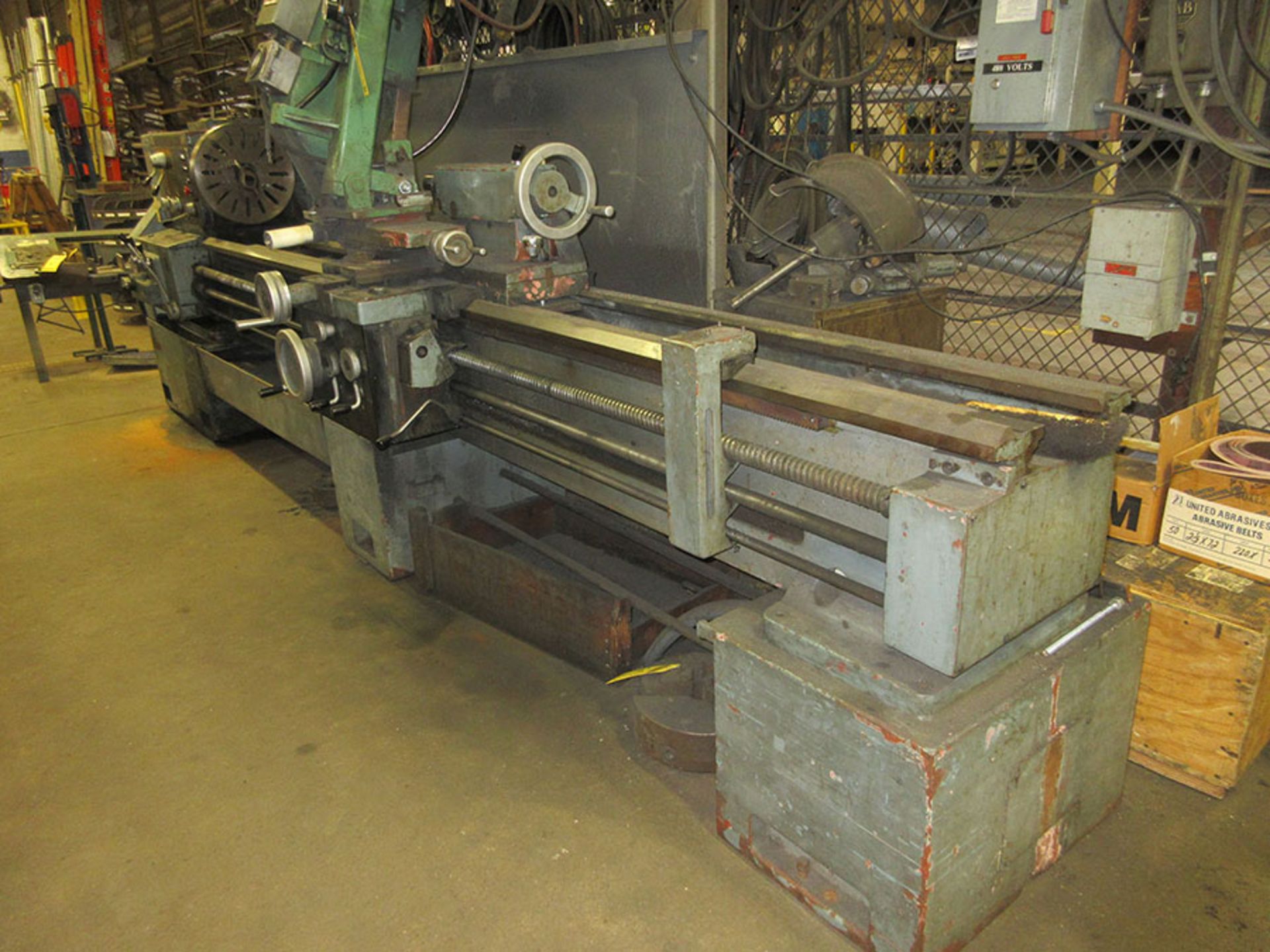 POLAMCO HORIZONTAL GAP BED ENGINE LATHE; 144'' BED, 10'' SWING OVER BED, 20'' SWING, MODEL YOJ50, - Image 3 of 3