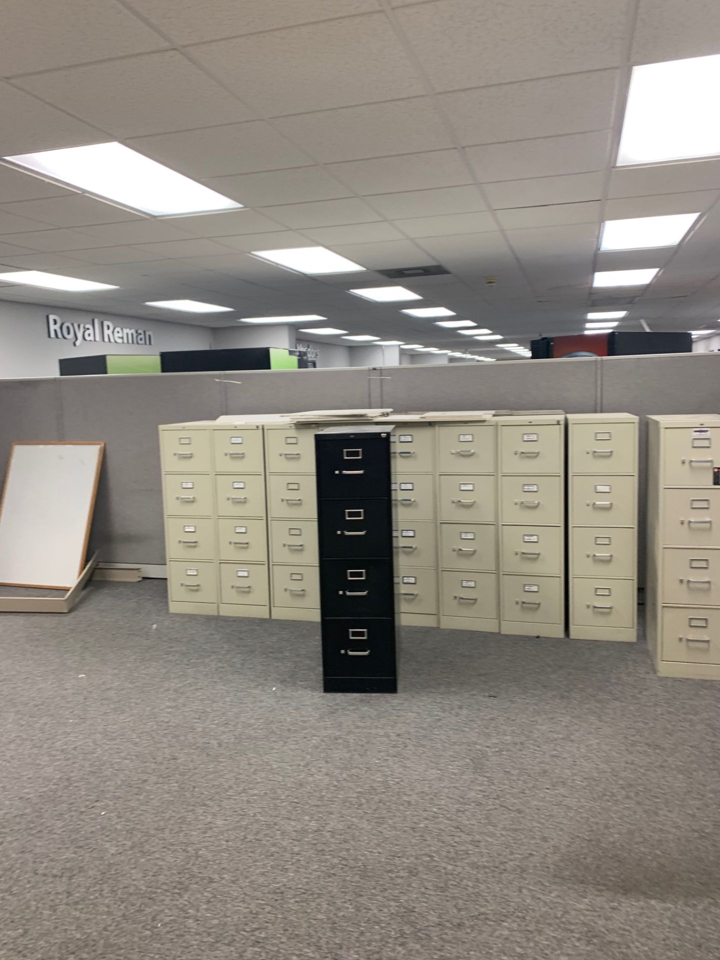 PARTITION WALL & (11) FILING CABINETS - Image 2 of 4