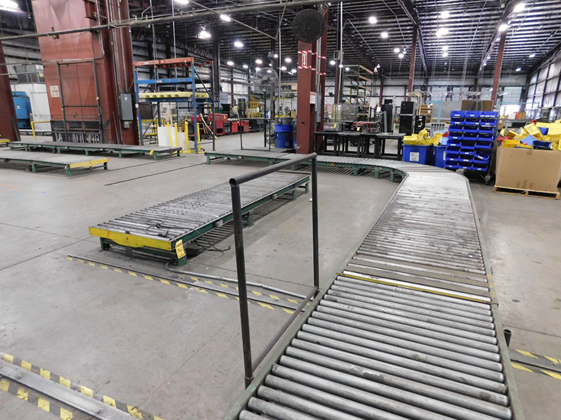 ALL 42'' ROLLER CONVEYOR ON RIGHT HAND SIDE OF AREA