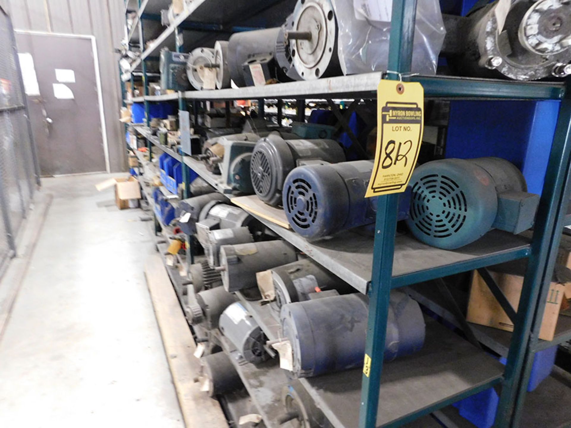 CONTENTS OF MACHINERY PARTS AREA; CONTROL PANEL PARTS HYDRAULIC HOSES, COUPLINGS, ELECTRIC MOTORS, - Image 5 of 6