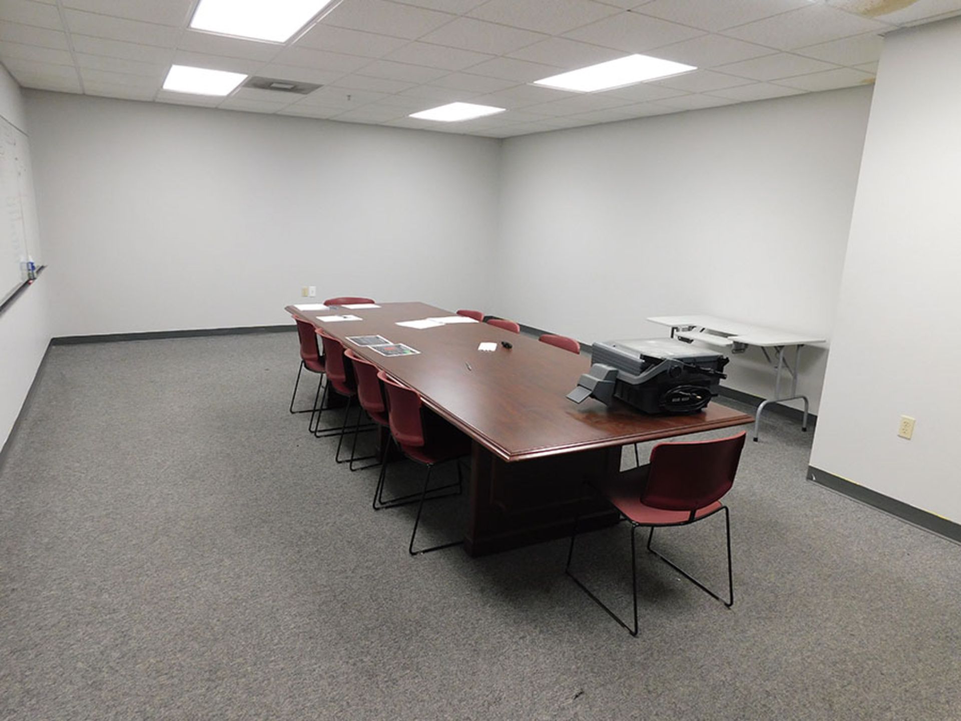 CONTENTS OF CONFRENCE ROOM; CONFERENCE TABLE WITH (10) CHAIRS