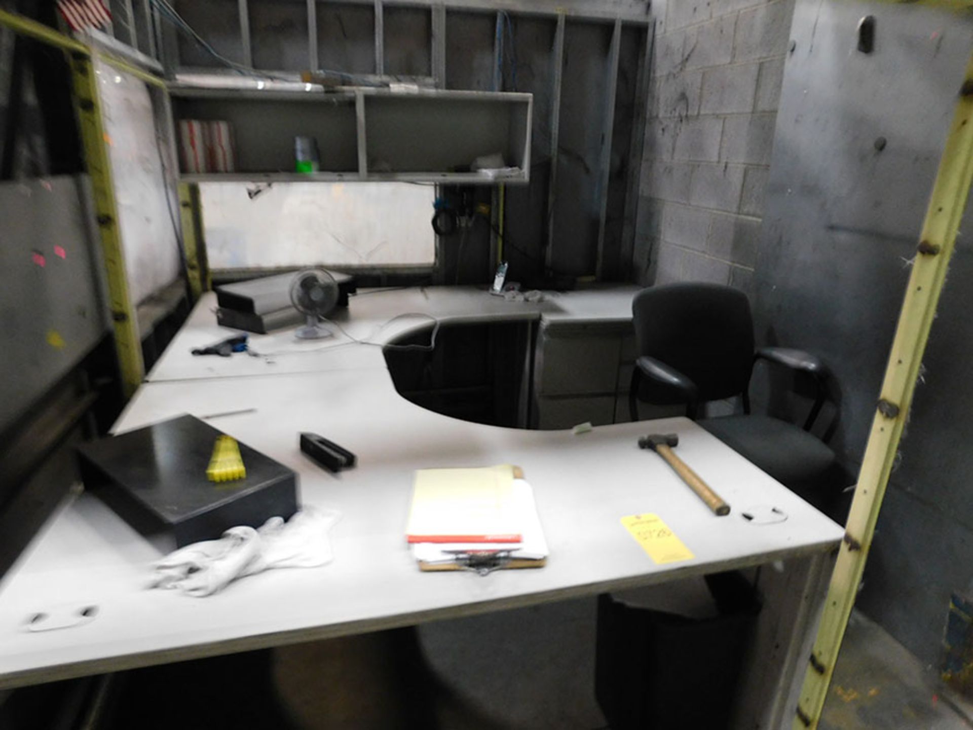 CONTENTS OF CUBICLE, (2) DESK, AND CHAIR