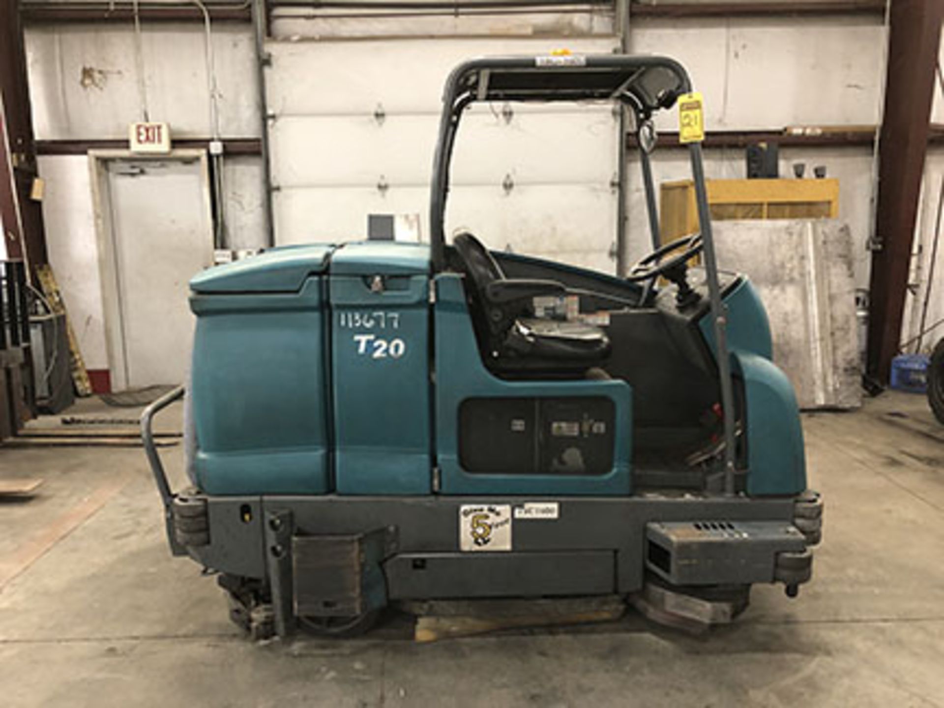 2008 TENNANT FLOOR SWEEPER/SCRUBBER, MODEL: M20, S/N: T20-5381, LPG, WEIGHT: 3,289-LBS., 48” PATH