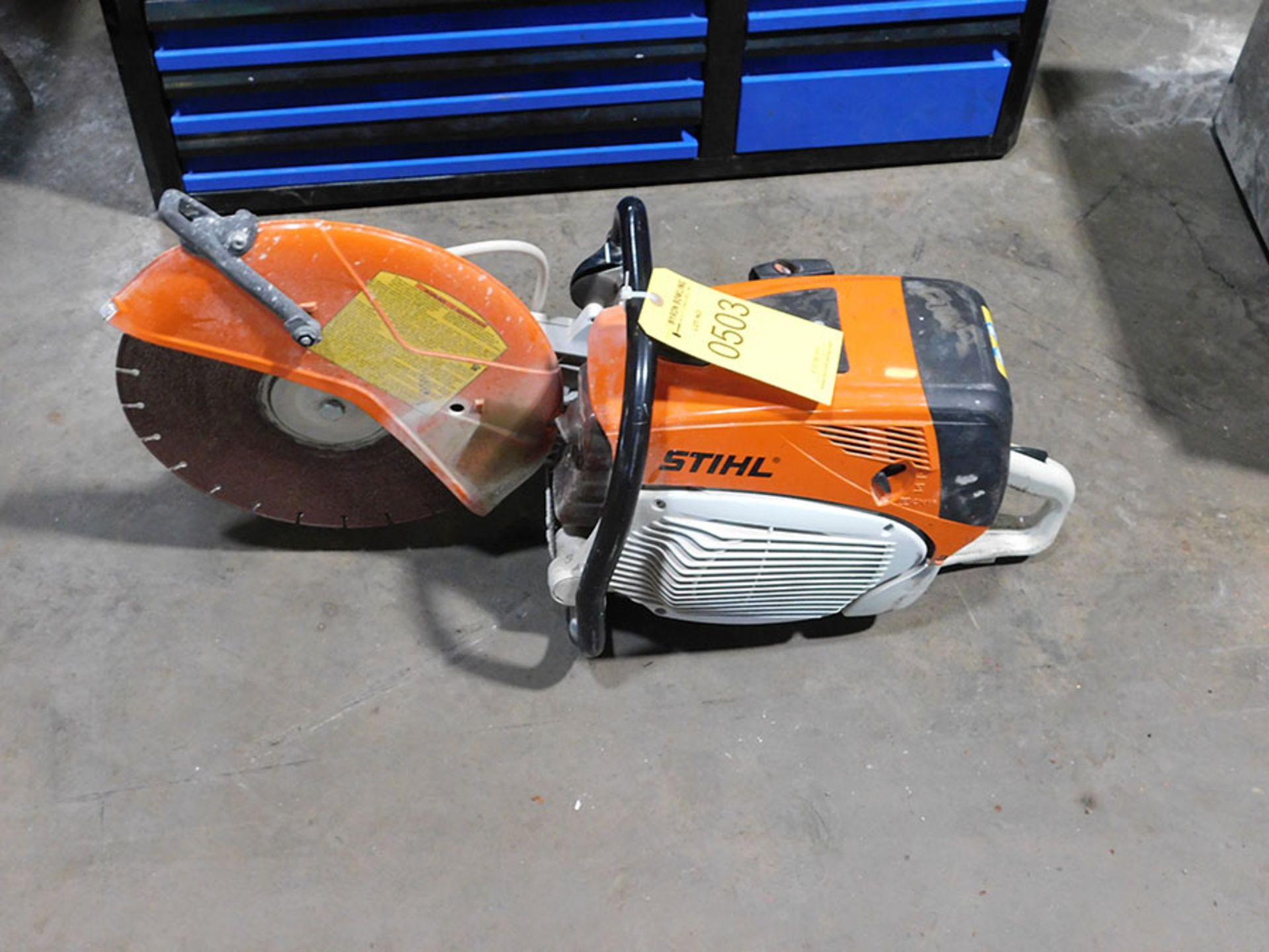 STIHL TS 700 CONCRETE SAW, 14'' DIAMOND BLADE & WATER HOOK UP