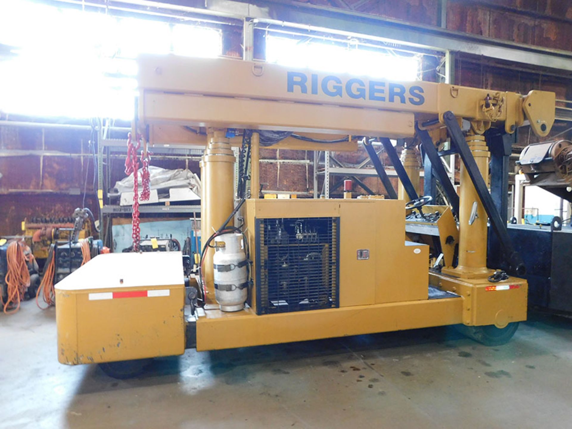 2000 RIGGERS TL150BW 75-TON HYDRAULIC TRILIFTER CARL CONTROL SYSTEM; DUAL FUEL, S/N 70022, 1,626