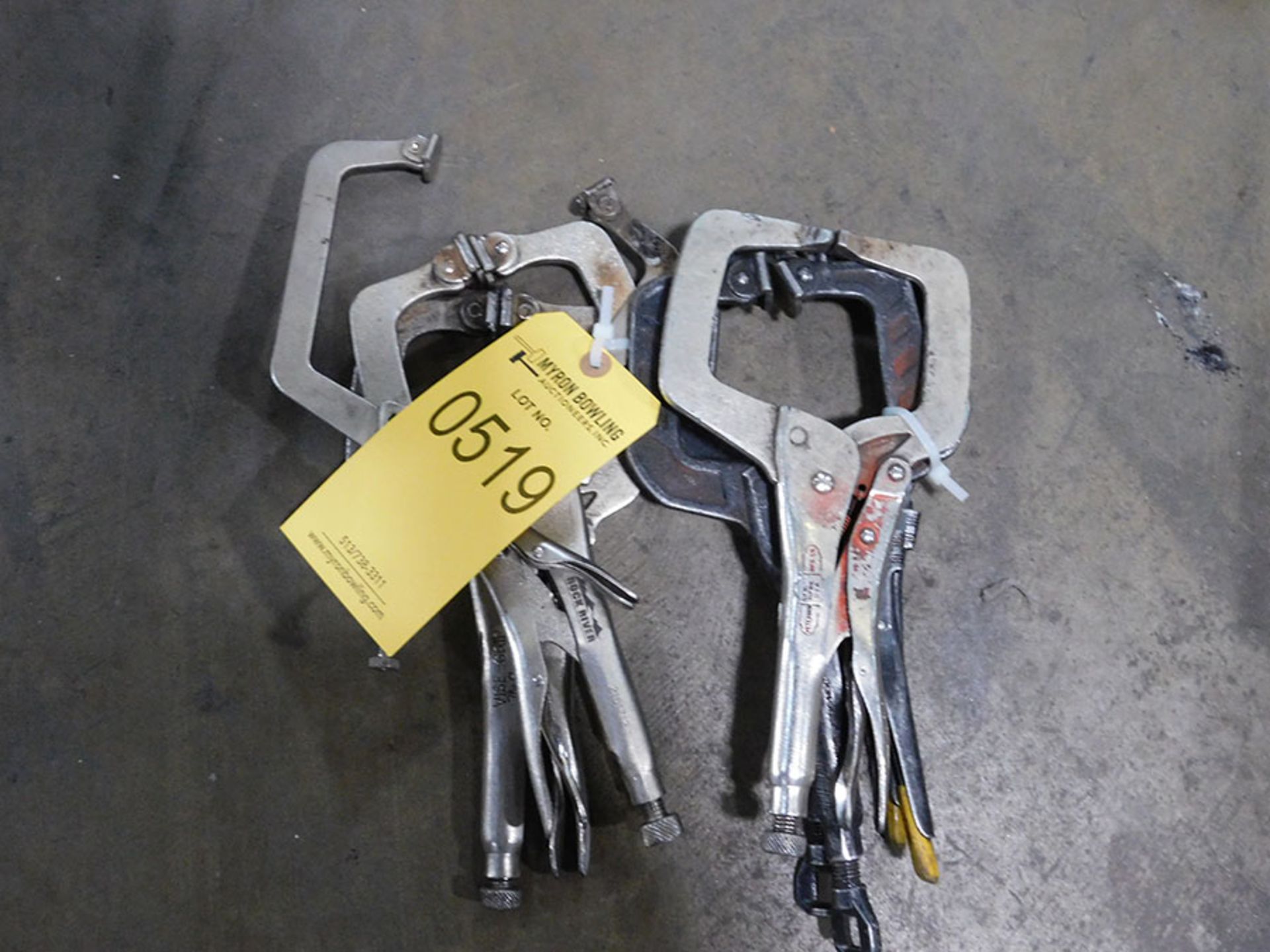 LOT OF (6) WELDING CLAMPS