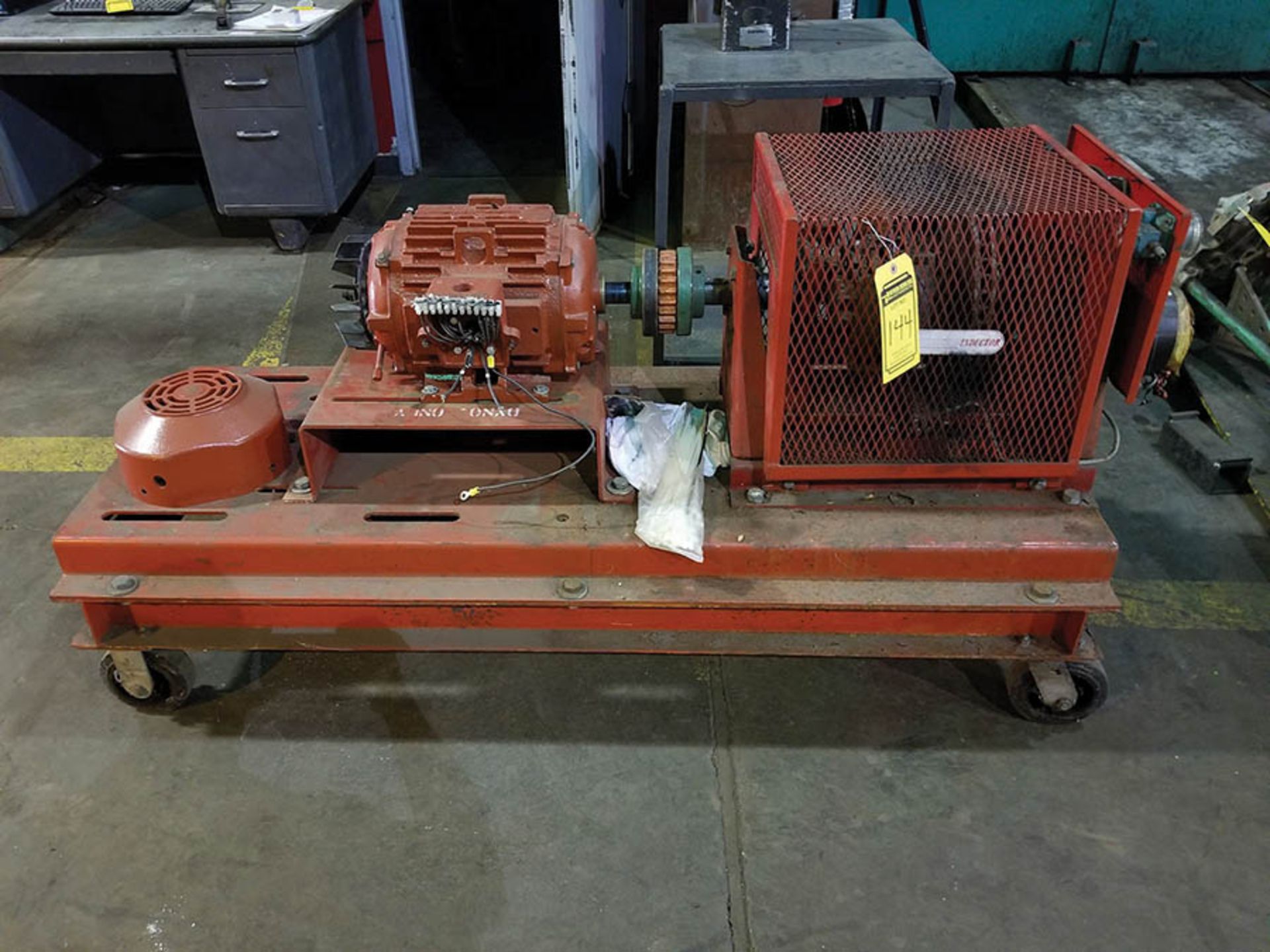 10-HP INDUCTOR PUMP CART; 3,000 RPM, S/N L-88, MODEL CD-1224-24, 120-400 LB. FT.