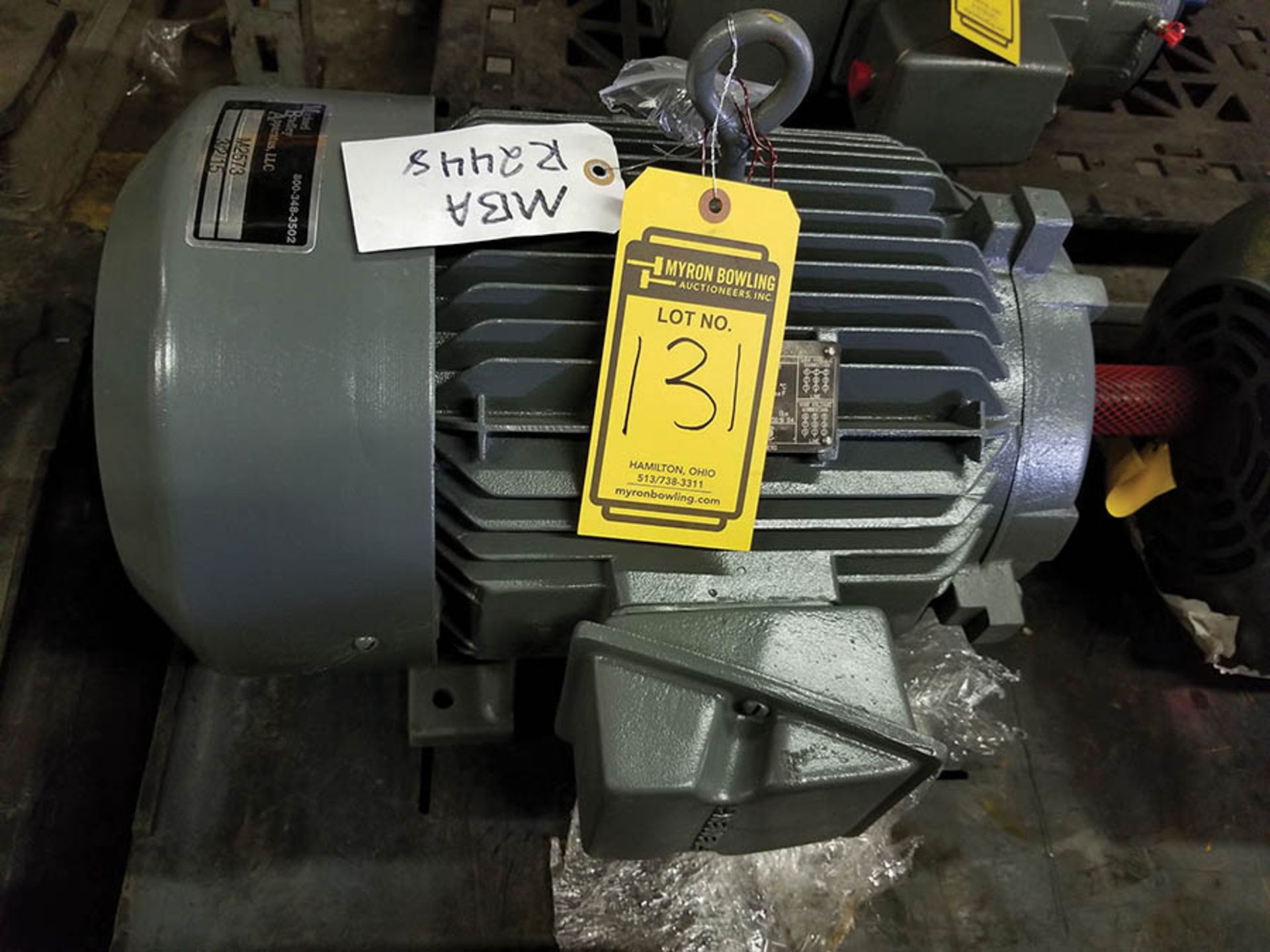 SIEMENS 20 HP ELECTRIC MOTOR; 1,750 RPM, 220-230/440-460V, 56-54/28-27 AMP, 3 PH, 60 HZ