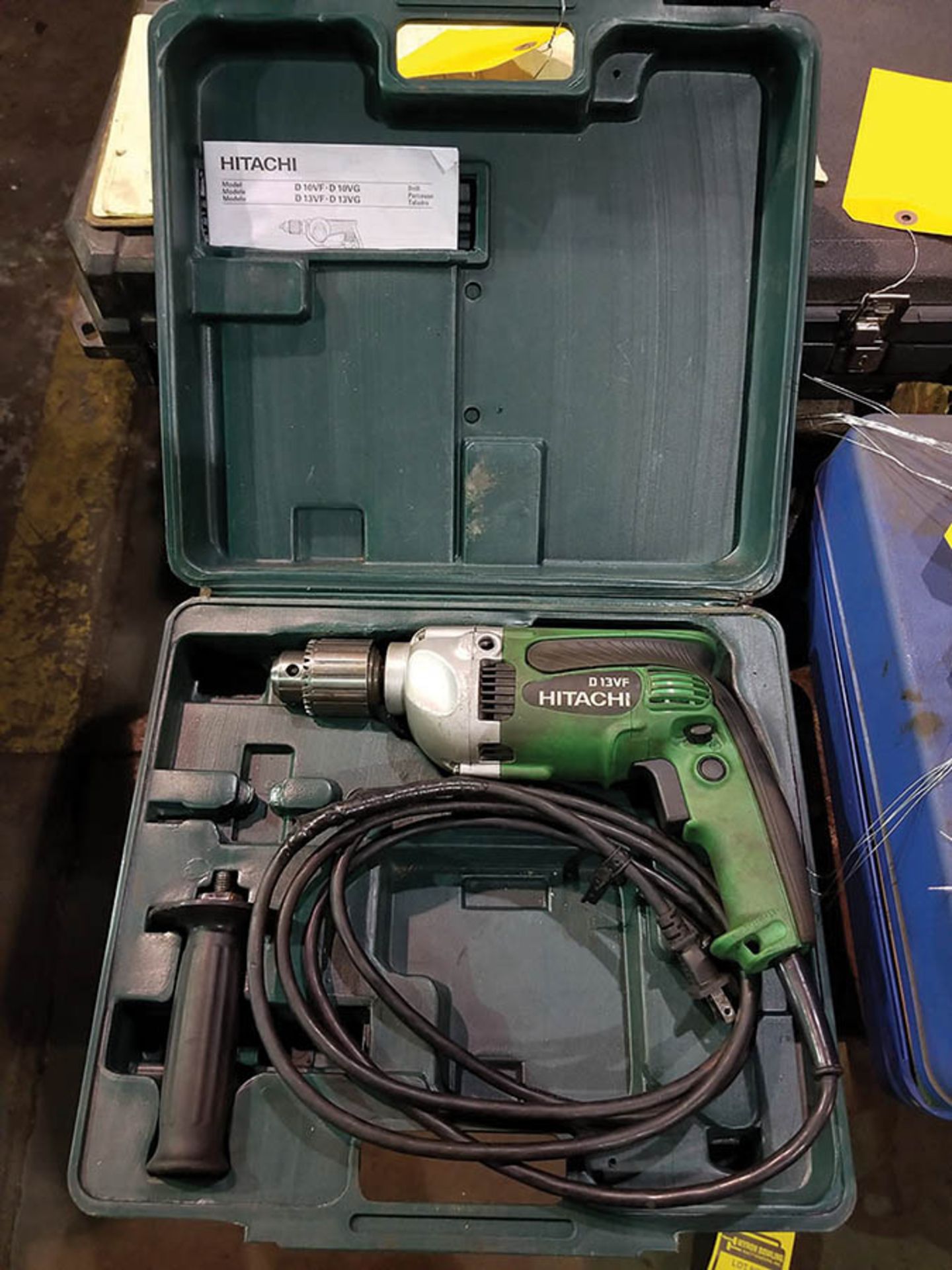 HITACHI 1/2" ELECTRIC DRILL, MODEL D13VF WITH CASE - Image 2 of 3