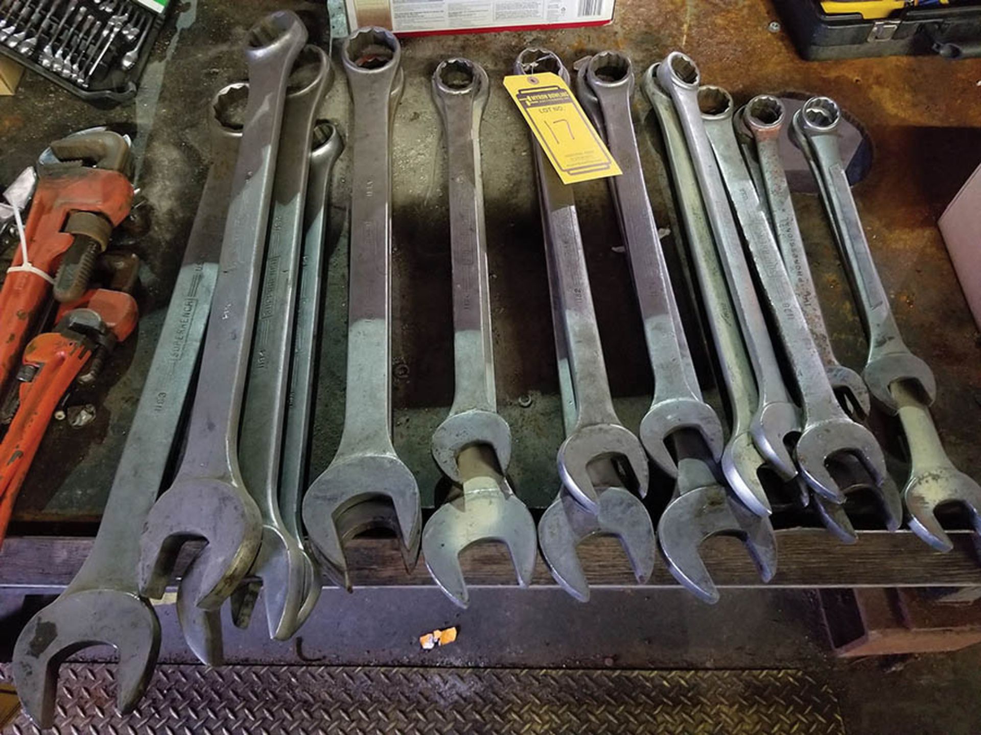 (19) LARGE WRENCHES; CLOSED END, UP TO 2 1/8"