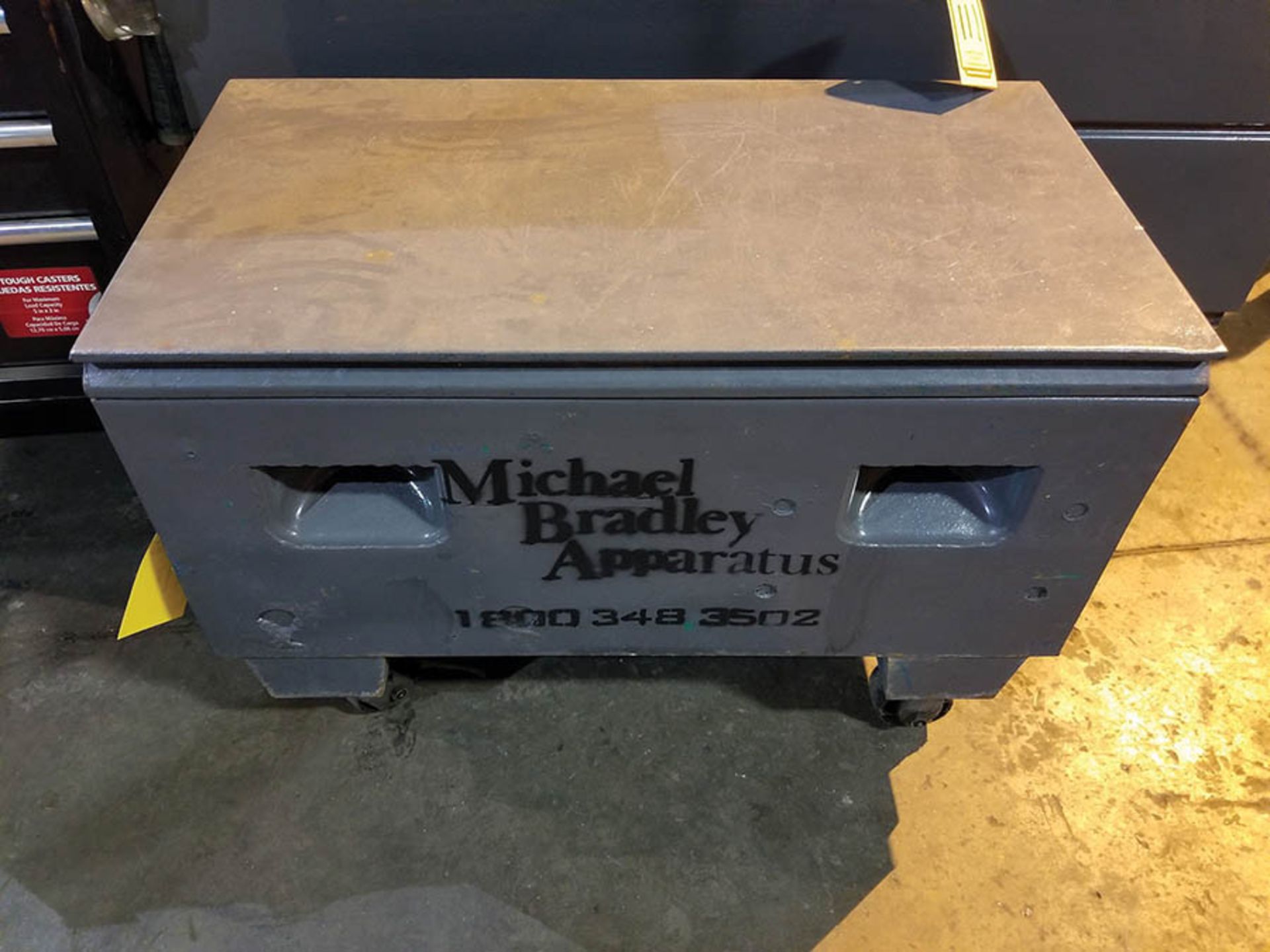 JOB BOX; 36" X 19" X 15" D, FULL OF TOOLS; HARD HATS, GLOVES, TORCH, AND OTHER ITEMS - Image 3 of 5