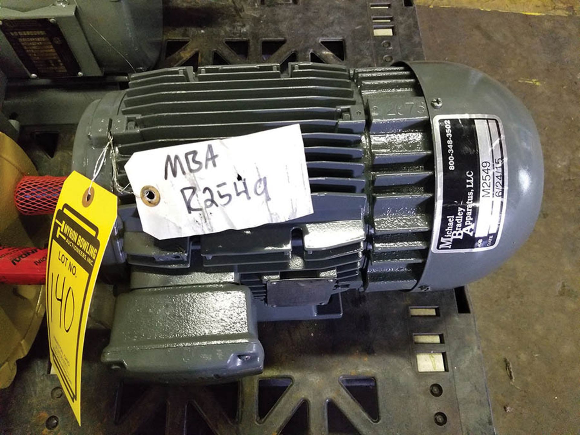 (5) ELECTRIC MOTORS; WEG 4 HP, 1,740 RPM, BALDOR 3 HP, 2,725 RPM, WESTINGHOUSE 3 HP, 1,725 RPM/ - Image 6 of 8