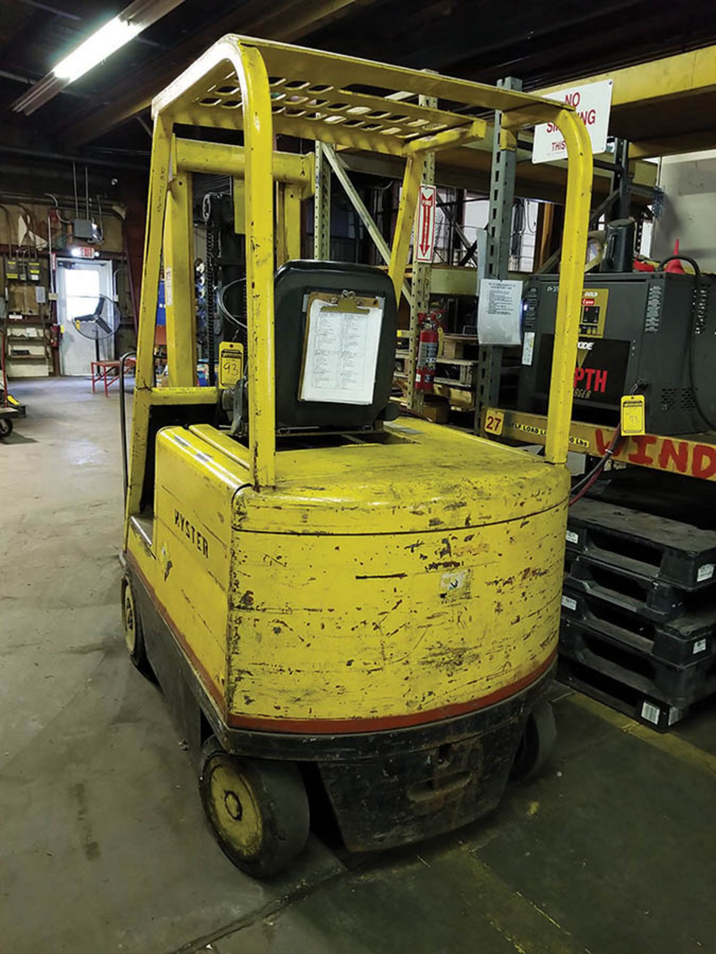 HYSTER 5,000 LB. ELECTRIC FORKLIFT; 36V, 42" FORKS, S/N B108VC6263A WITH EXIDE GOLD DEPTH, 36V - Image 6 of 8