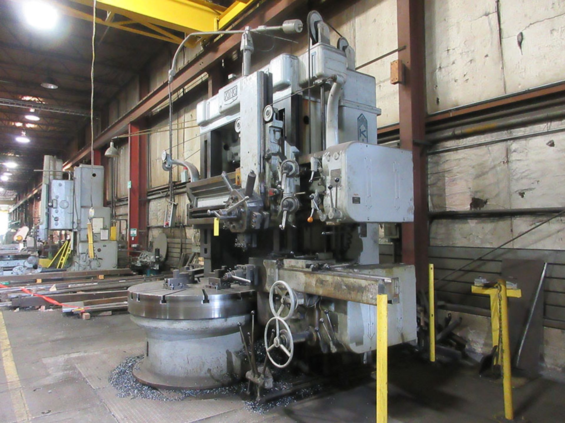 KING VERTICAL TURRET LATHE; 62'' DIA. BED, 5-TOOL POSITION HOLDER, 2.3-75 RPM, S/N 29171 - Image 2 of 3