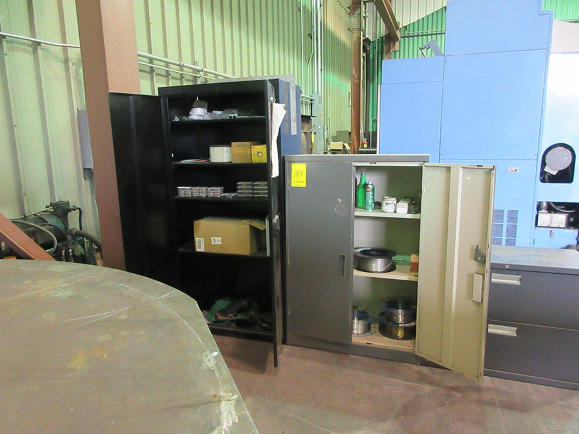 CABINETS WITH CONTENTS; HYPERTHERM WELDING ACCESSORIES, WELDING WIRE, AND NAPA FILTERS - Image 2 of 2