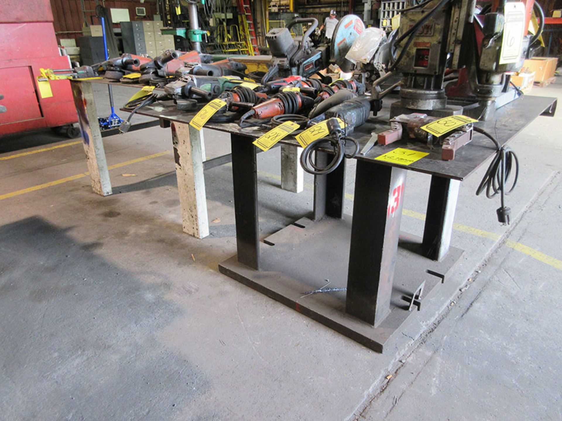 (2) WELDING TABLES & REED 6'' MACHINE VISE
