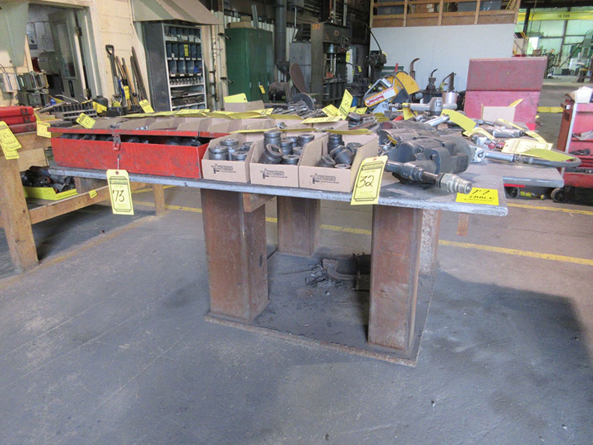 HD WELDING TABLE; APPROX. 6' X 6' X 1'' PLATE