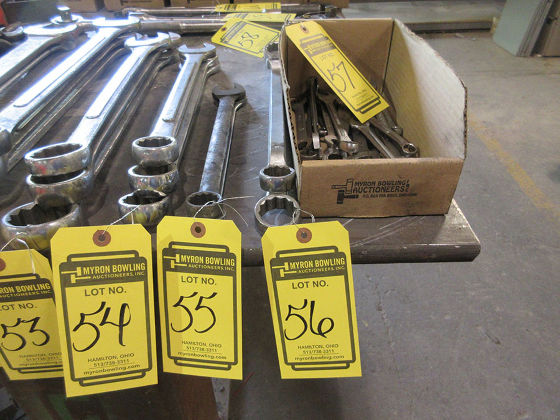 (2) COMBO WRENCHES; 1 1/4'', 1 7/16'', 1'', AND 15/16''