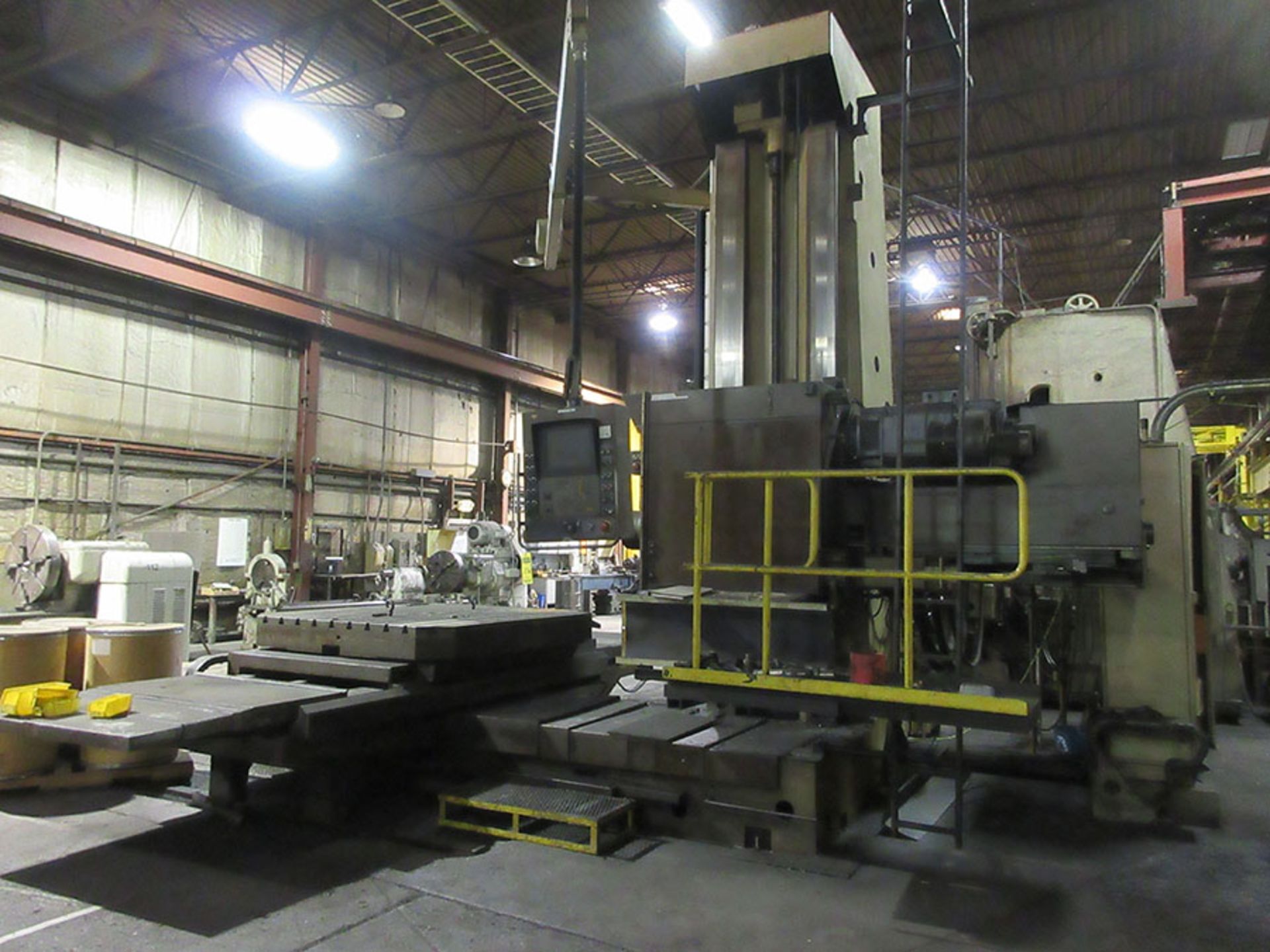 UNION HORIZONTAL CNC BORING MILL; 5,500 LB. TABLE MAX, 5.118''/2.559'' SPINDLE DIA., TRAVELS - X= - Image 2 of 2