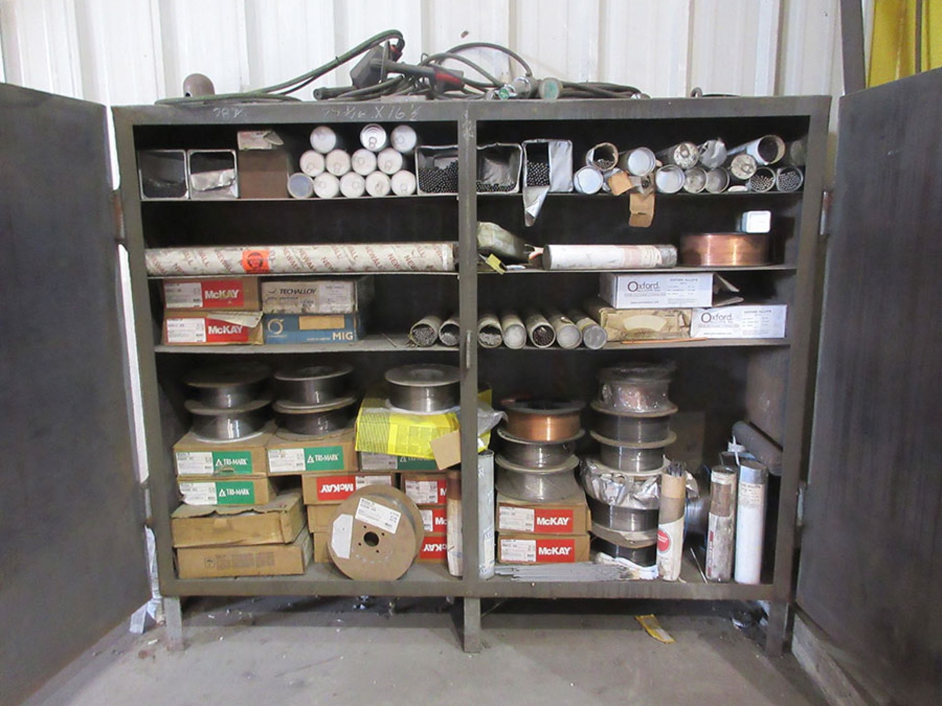 (2) CABINETS WITH CONTENTS; WELDING WIRE & ROD - Image 4 of 4