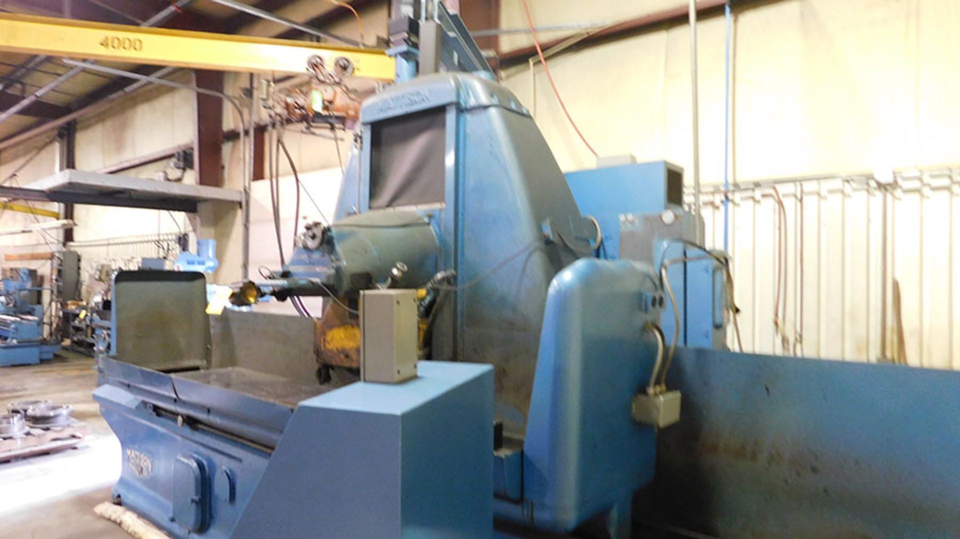 MATTISON HYDRAULIC SURFACE GRINDER, NEUTRAL PMC CONTROL, GE FANUC, 2-AXIS DRO, 20' X 97'' ( - Image 4 of 5