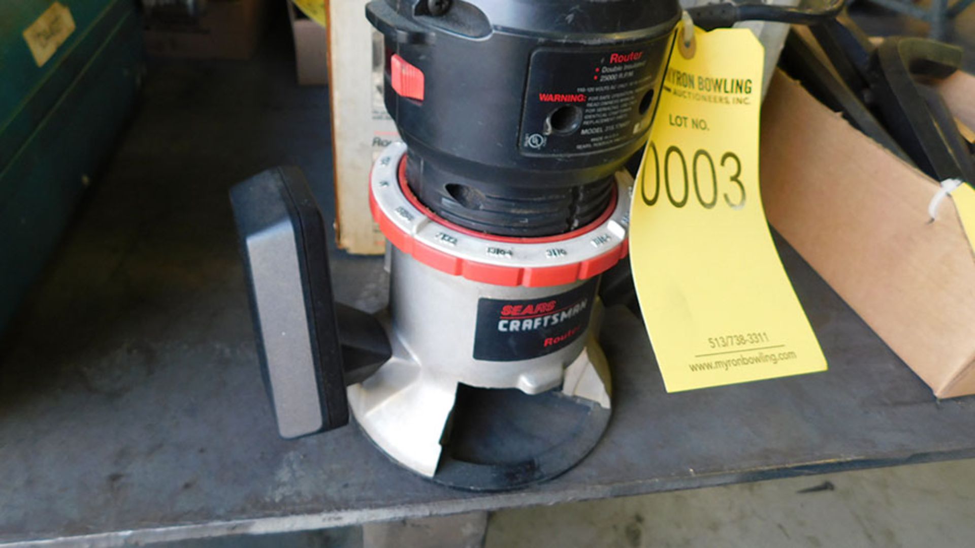 CRAFTSMAN ELECTRIC ROUTER, MODEL 315.174451, S/N A1096, 1-HP, 25,000 RPM - Image 2 of 2