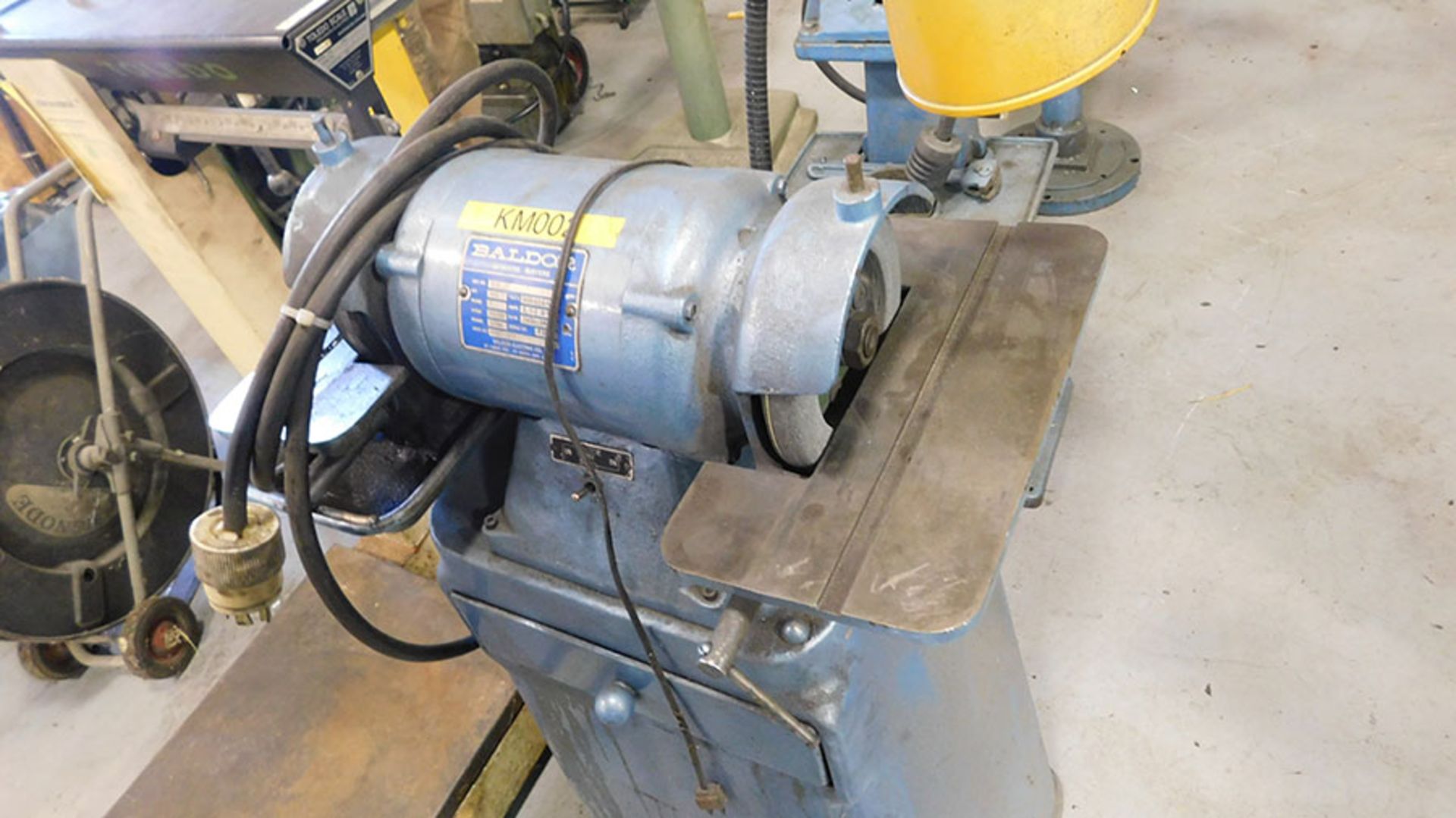 BALDOR PEDESTAL DOUBLE END GRINDER/BUFFER, CAT #510, S/N F378, FRAME 524M, 3-PHASE, 1/2-HP, 2850/