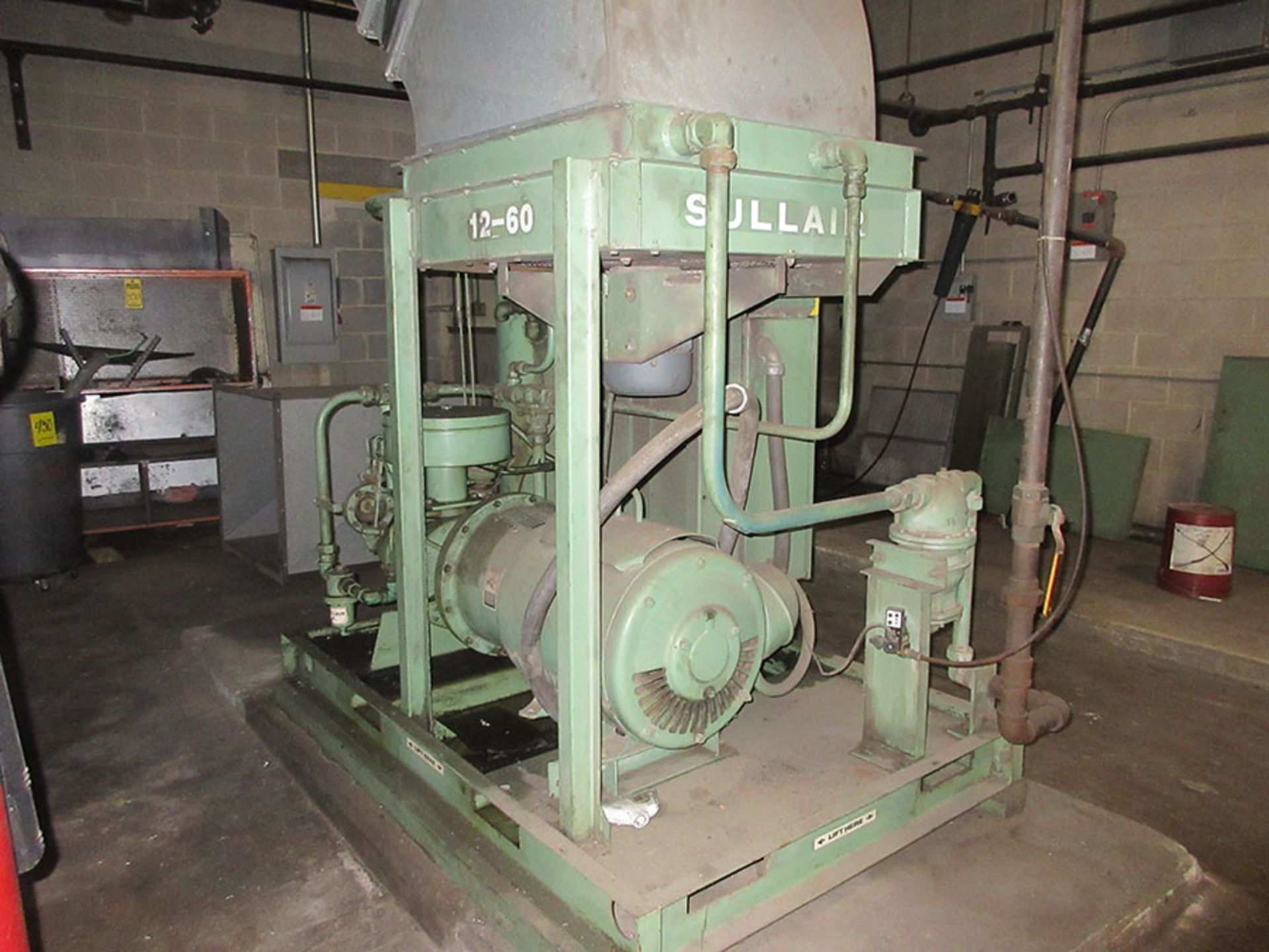 SULLAIR 12-60 SKID MOUNTED AIR COMPRESSOR; MODEL 12BS-60H ACAC, 115-120 PSIG, S/N 003-81603 - Image 2 of 2